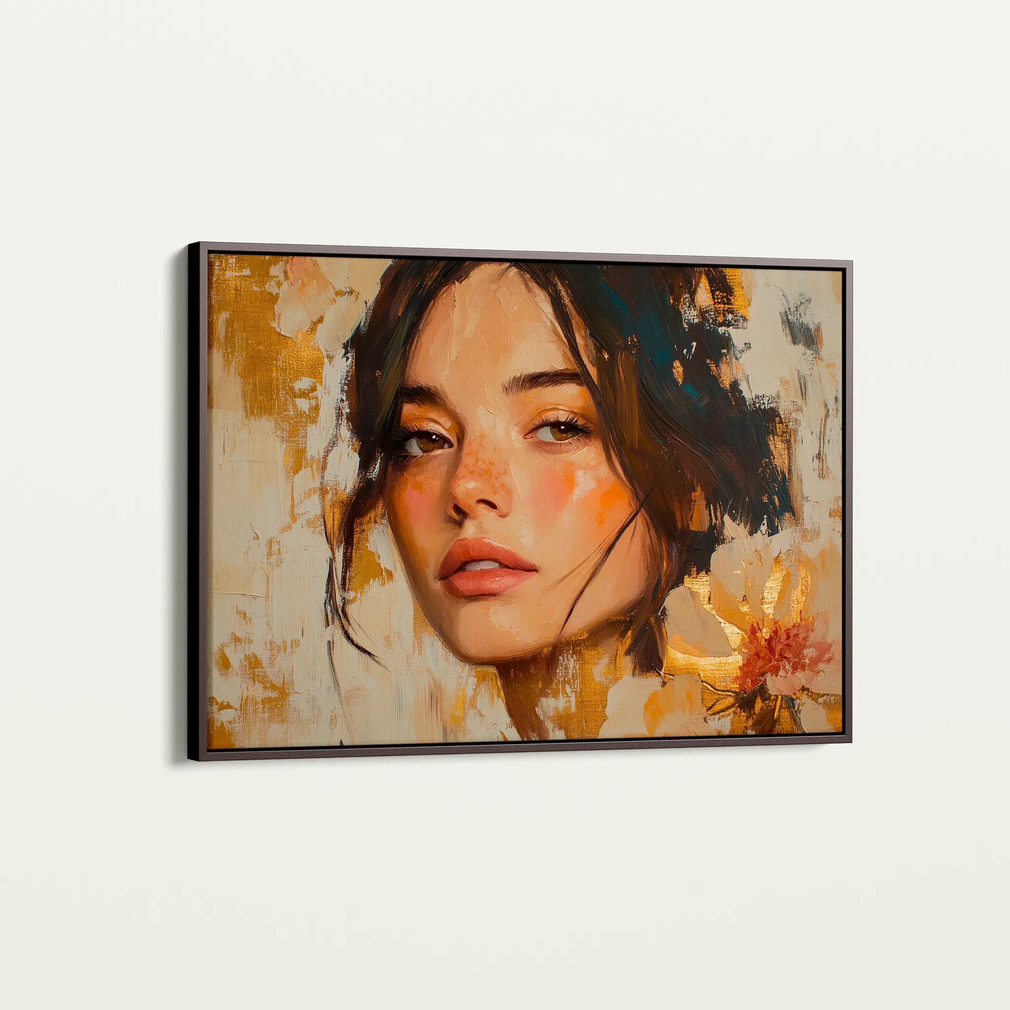 Portrait 156 Canvas Art 60 x 40 cm / Black