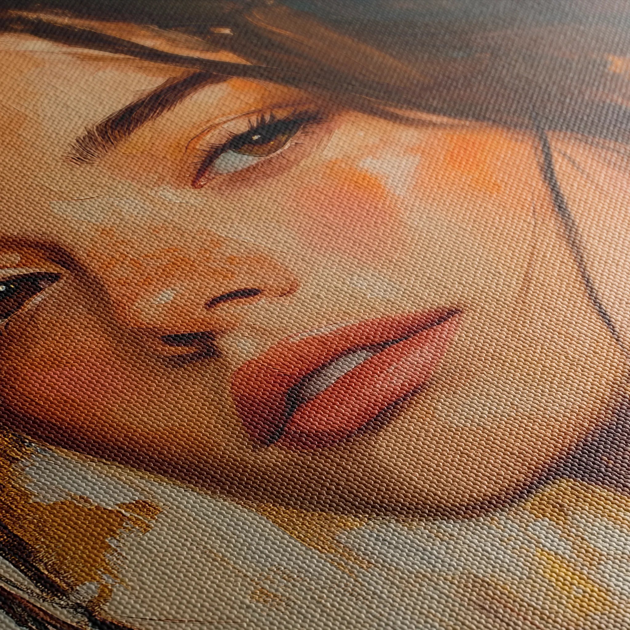 Portrait 156 Canvas Art 60 x 40 cm / Black