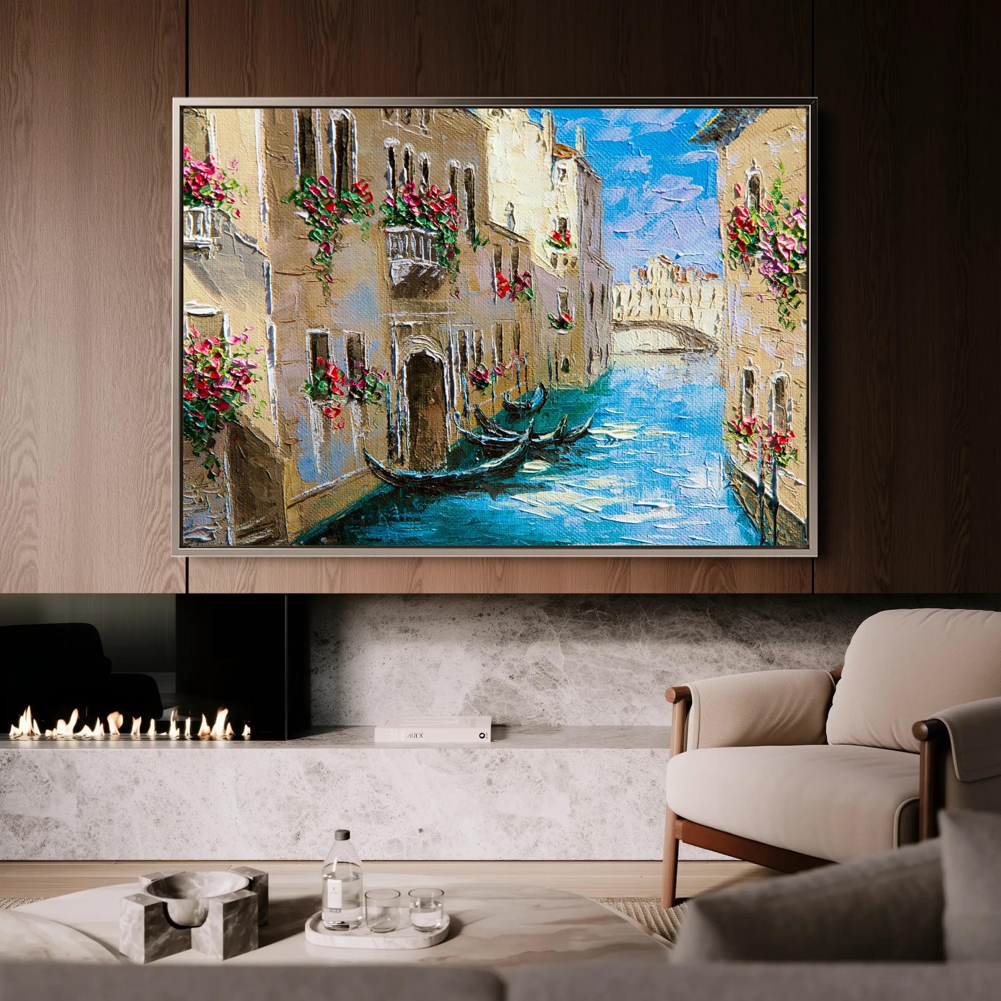 Landscape 157 Canvas Art 60 x 40 cm / Black