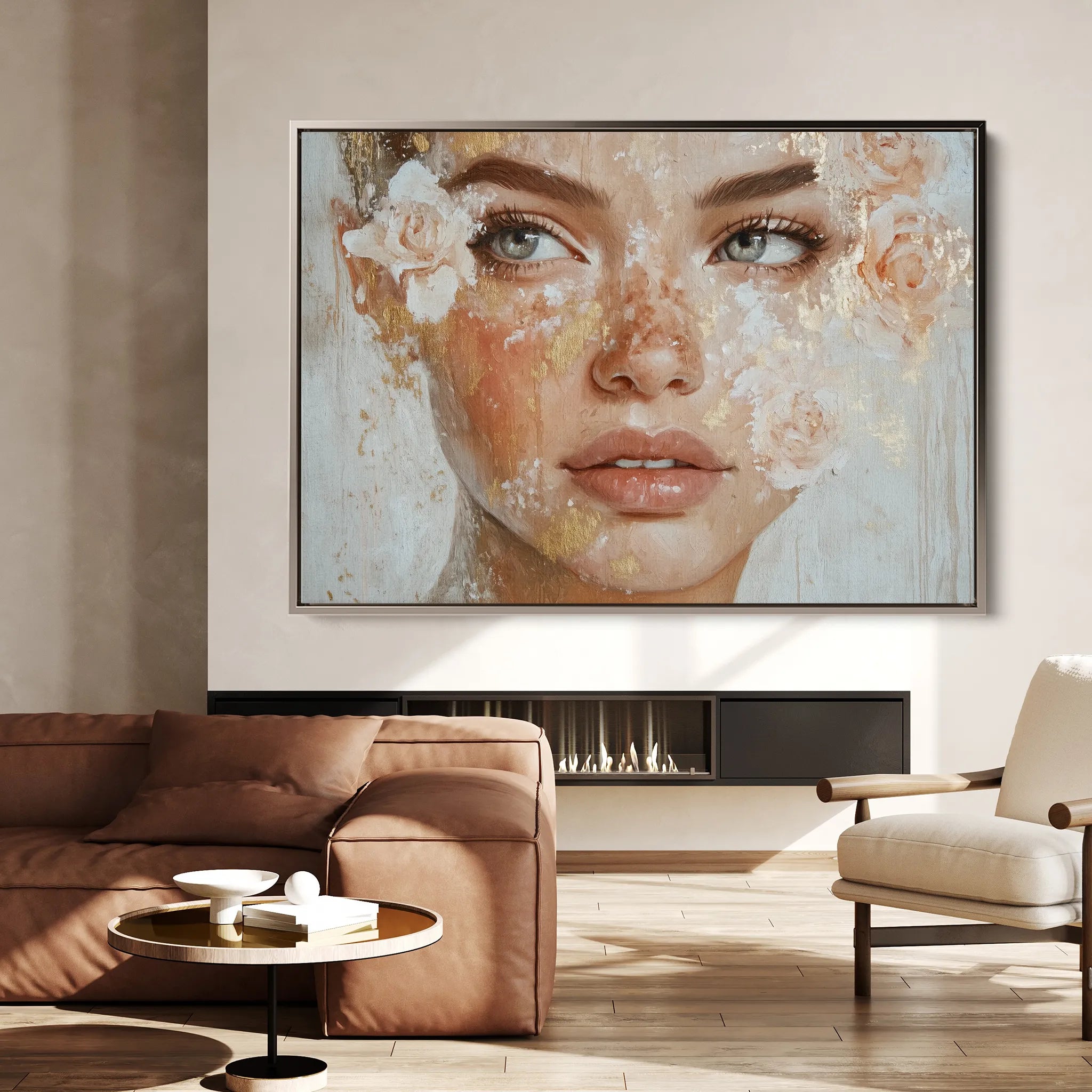 Portrait 157 Canvas Art 60 x 40 cm / Black