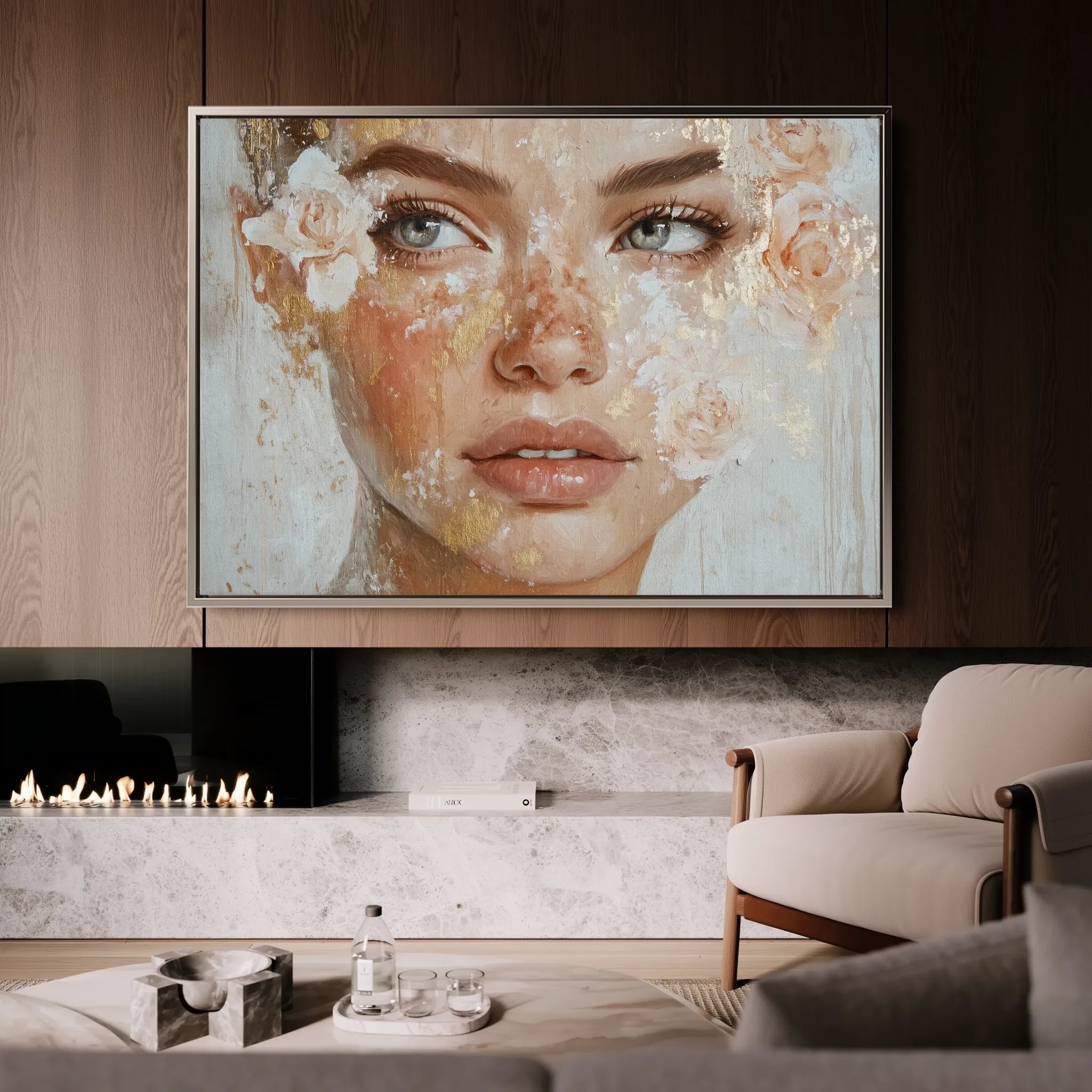 Portrait 157 Canvas Art 60 x 40 cm / Black