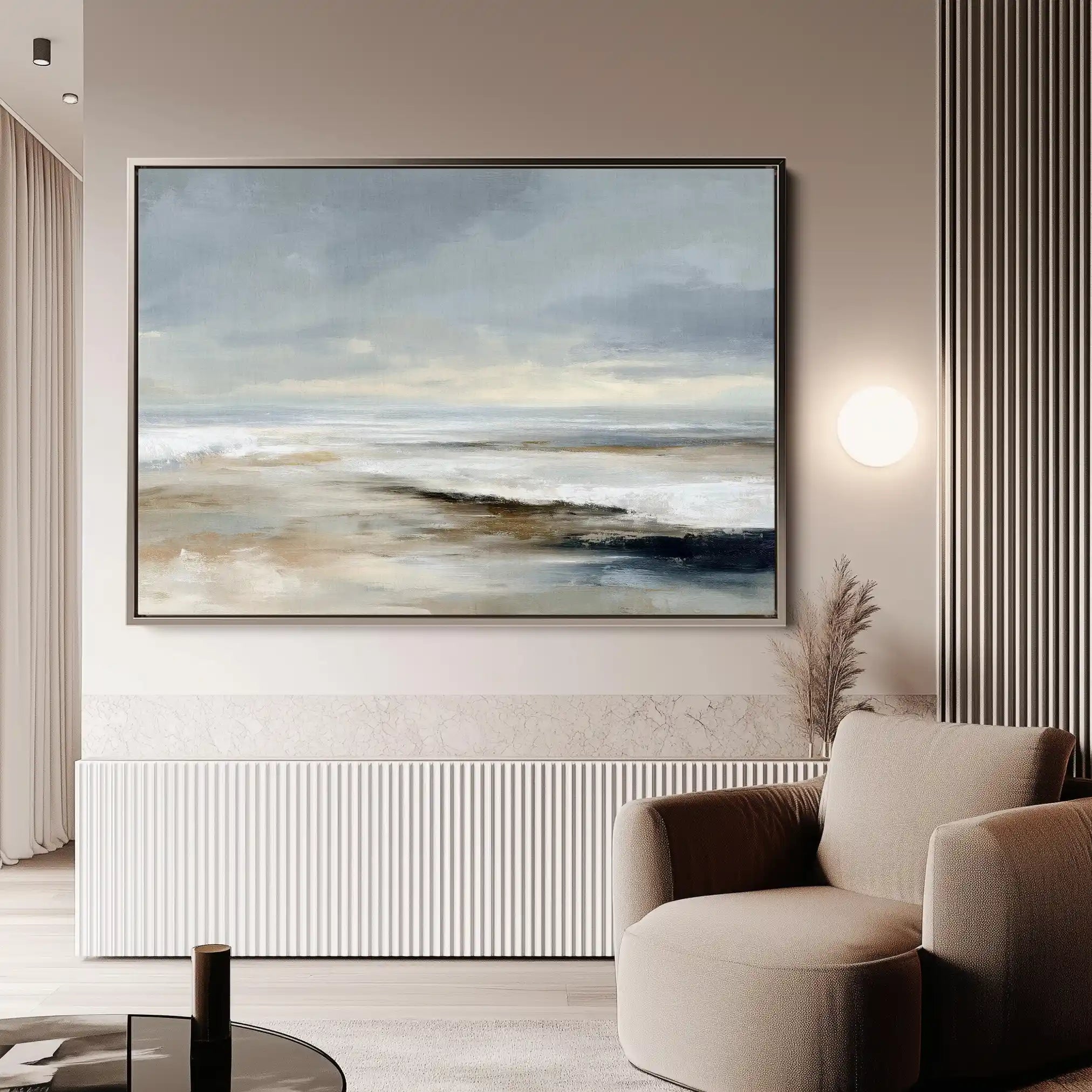 Abstract 1575 Canvas Art 60 x 40 cm / Black