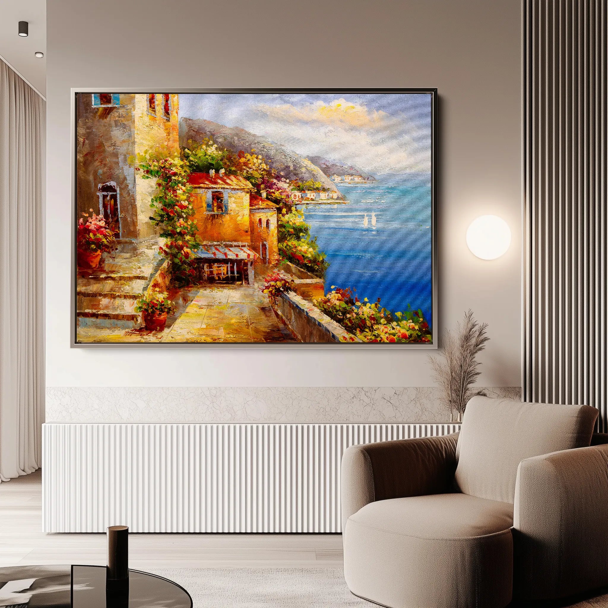 Landscape 158 Canvas Art 60 x 40 cm / Black