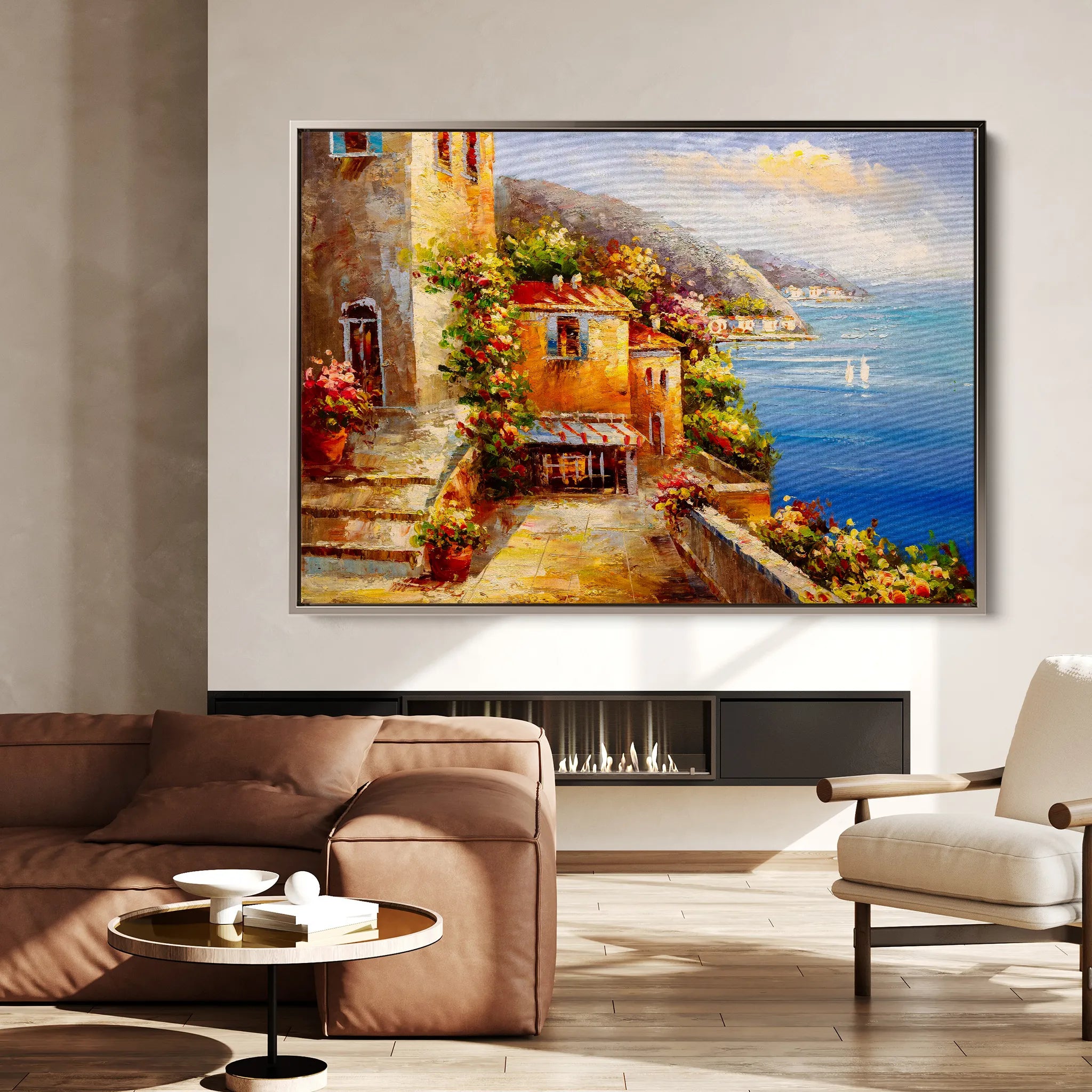 Landscape 158 Canvas Art 60 x 40 cm / Black