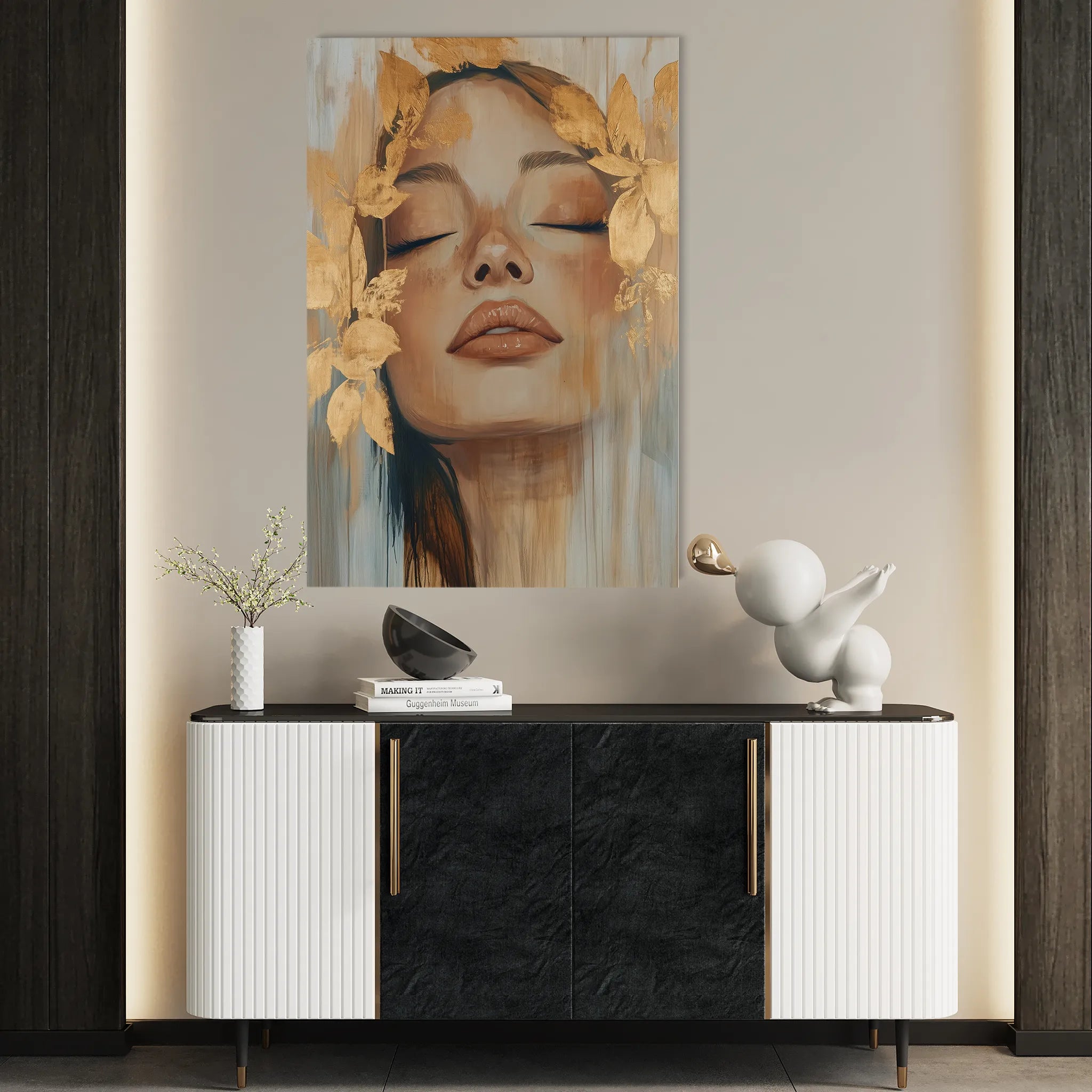 Portrait 158 Canvas Art 60 x 40 cm / Black