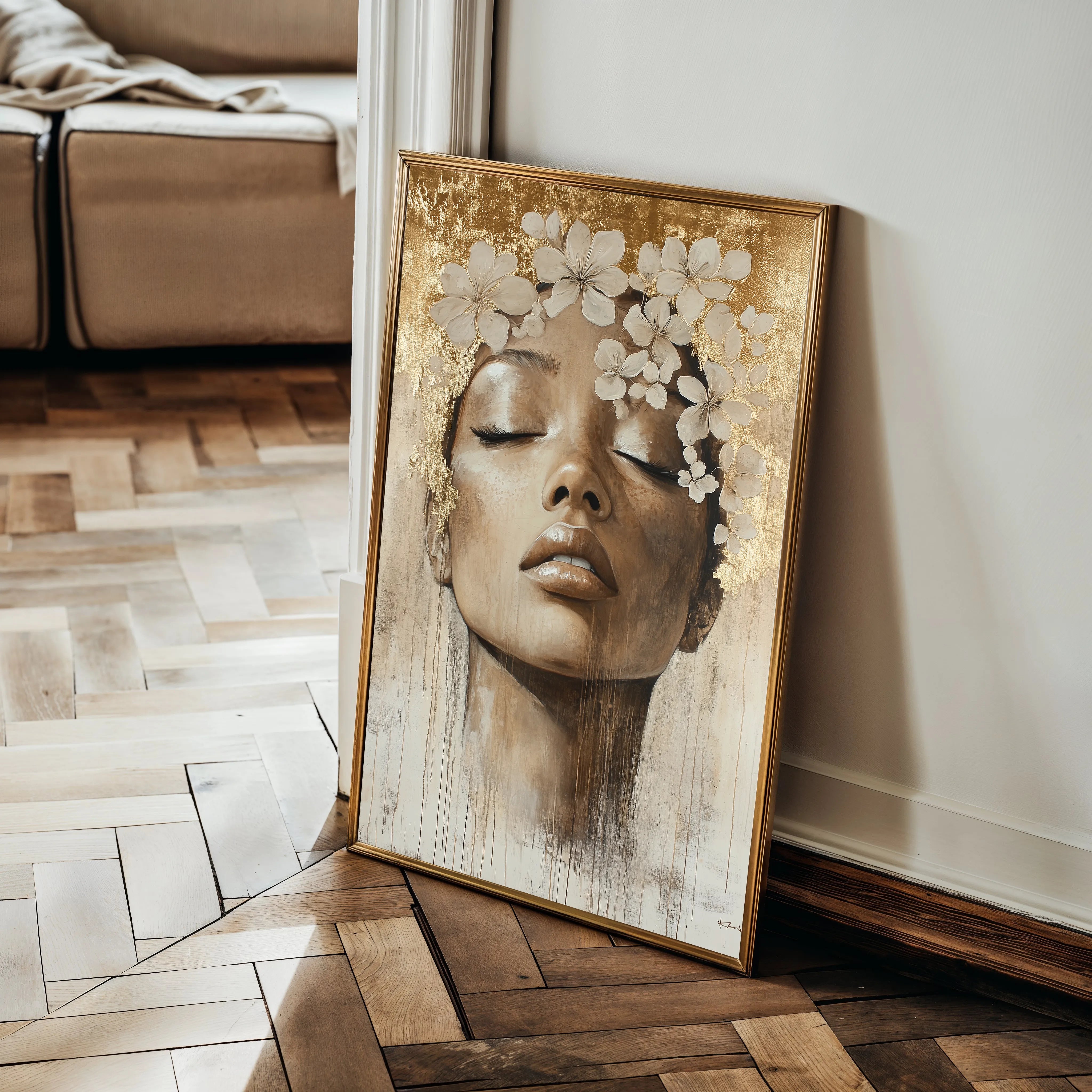 Portrait 159 Canvas Art 60 x 40 cm / Black