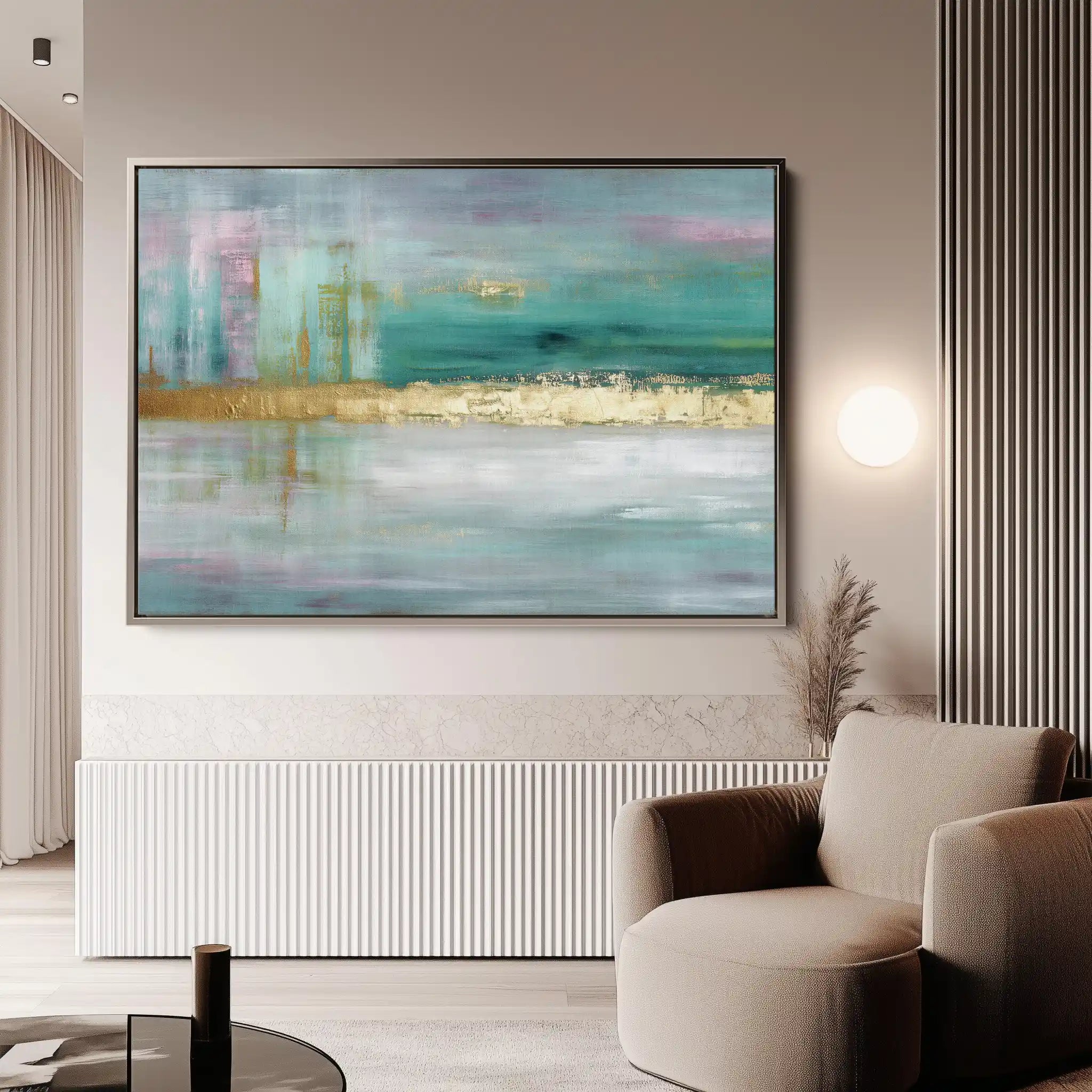 Abstract 1598 Canvas Art 60 x 40 cm / Black
