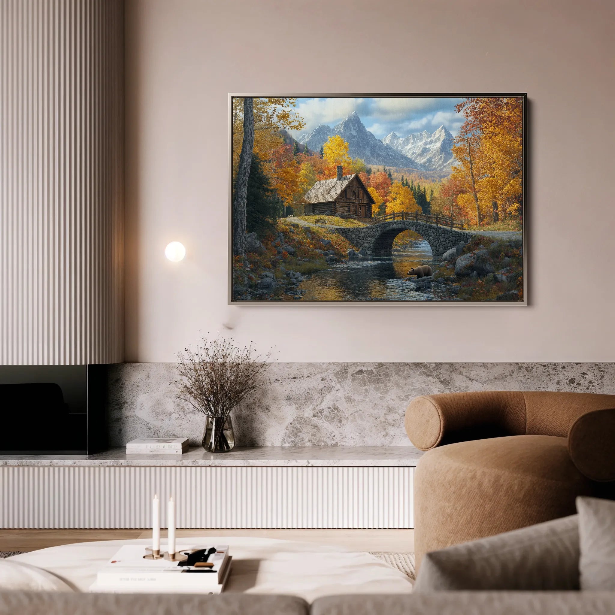 Landscape 160 Canvas Art 60 x 40 cm / Black