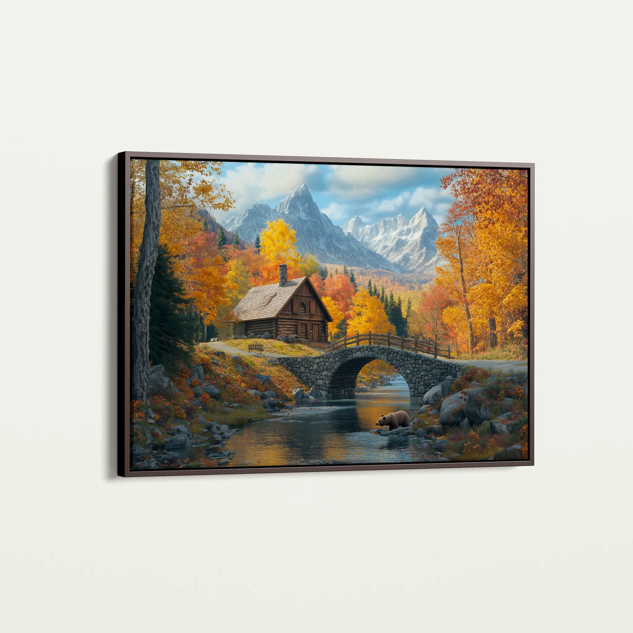 Landscape 160 Canvas Art 60 x 40 cm / Black