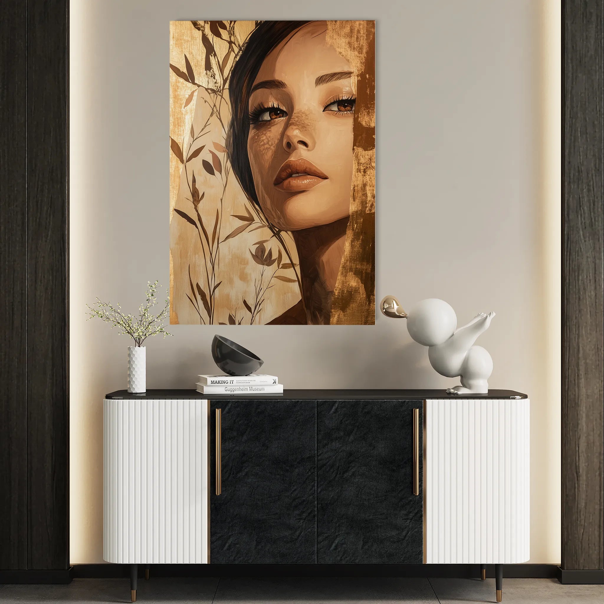 Portrait 160 Canvas Art 60 x 40 cm / Black