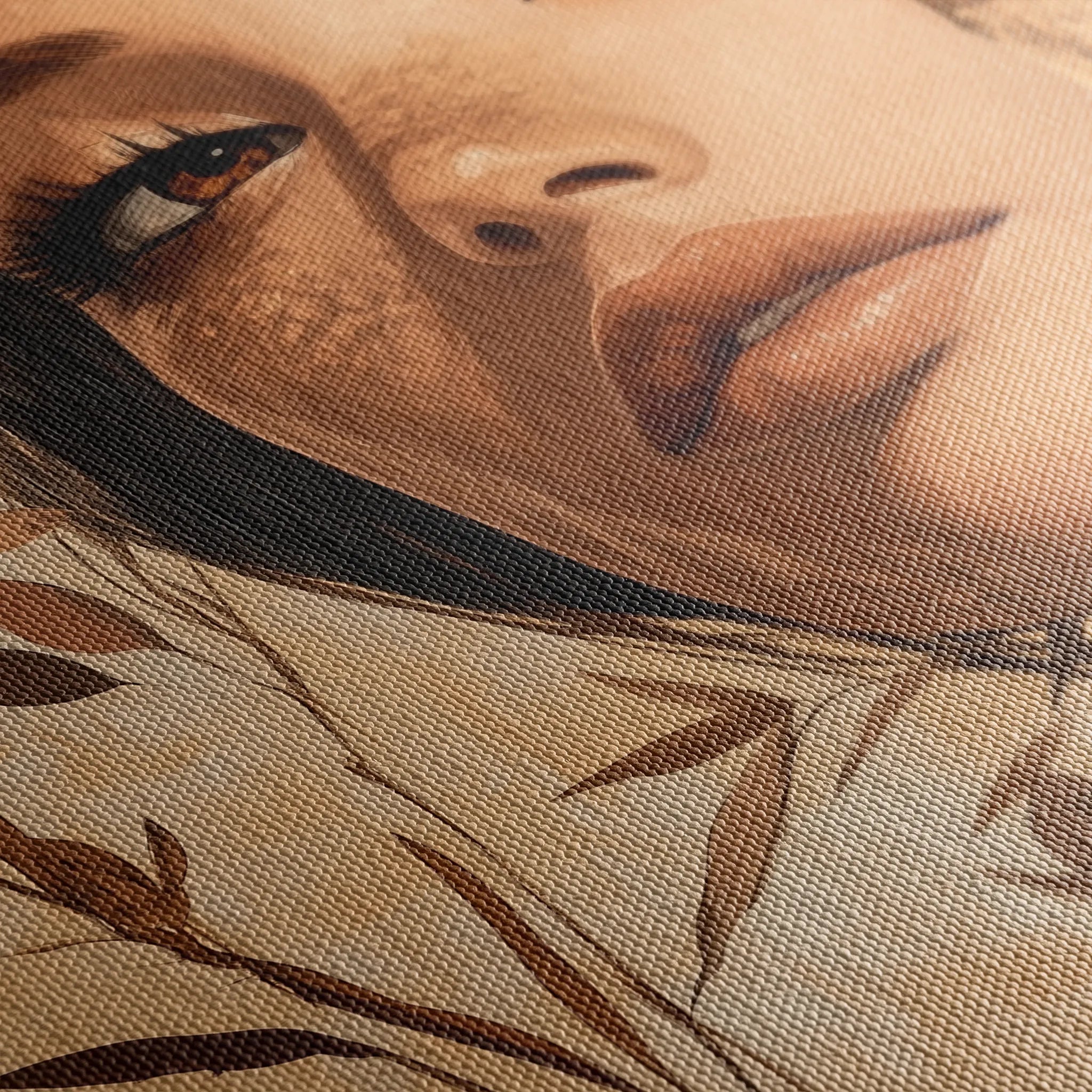 Portrait 160 Canvas Art 60 x 40 cm / Black