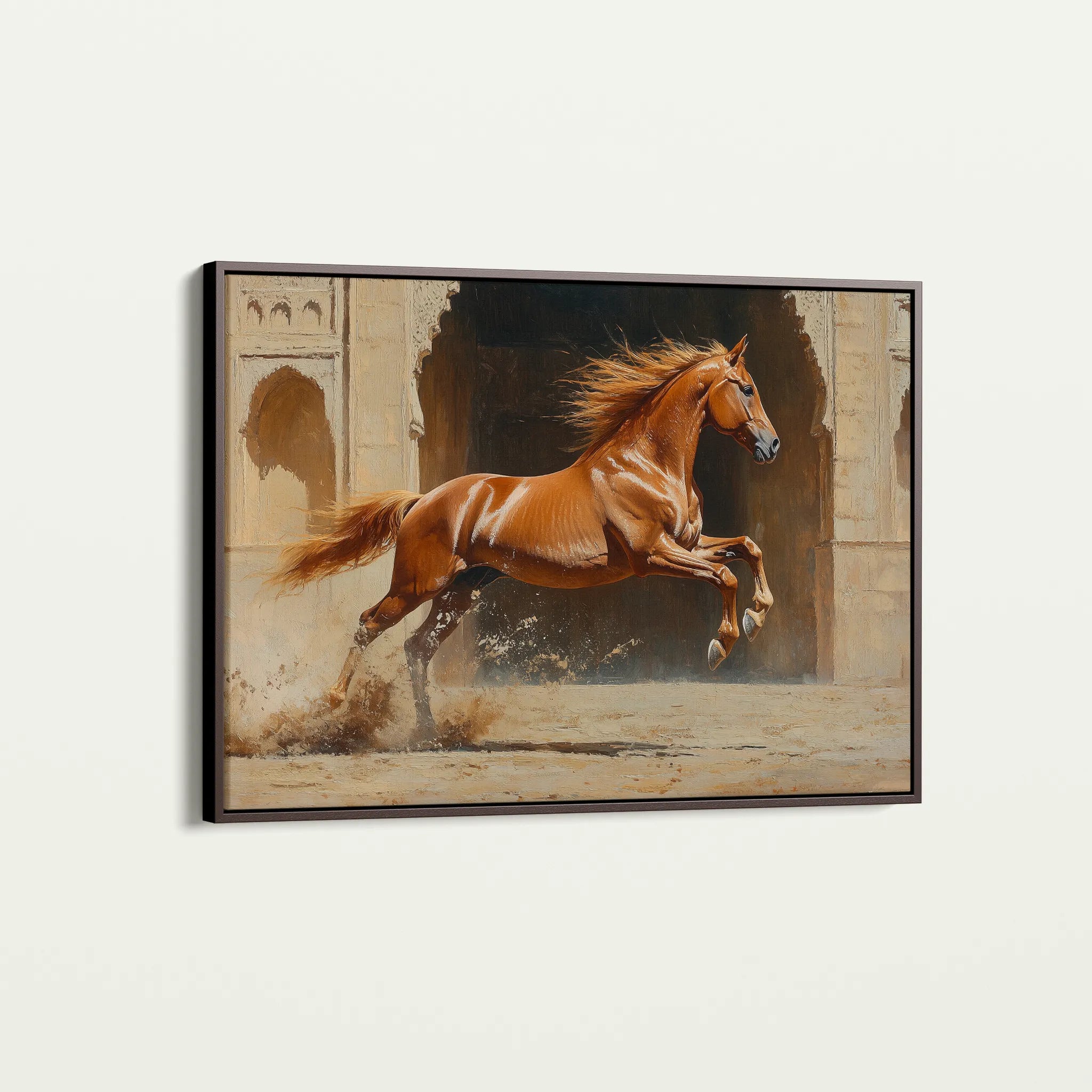Horses 161 Canvas Art 60 x 40 cm / Black