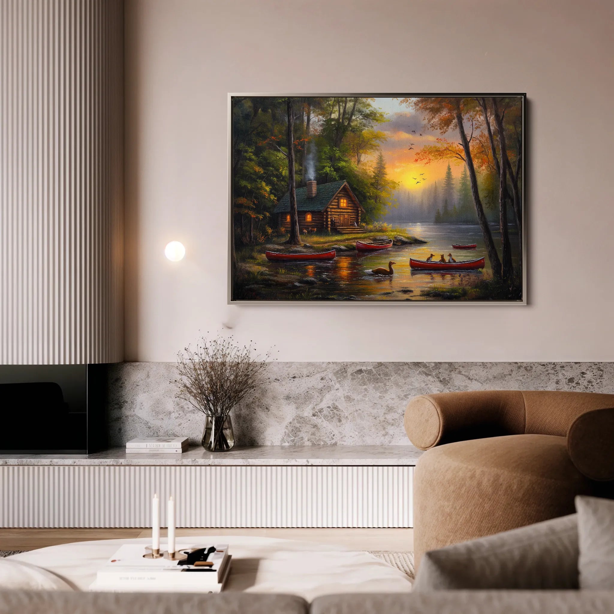 Landscape 161 Canvas Art 60 x 40 cm / Black