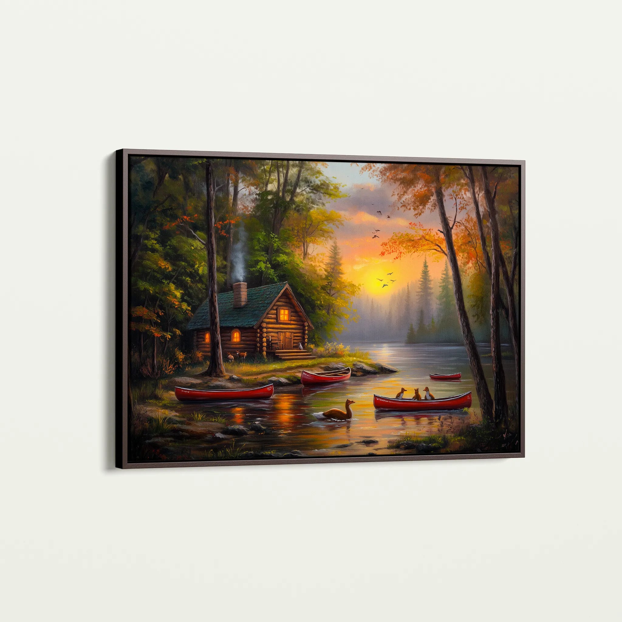 Landscape 161 Canvas Art 60 x 40 cm / Black