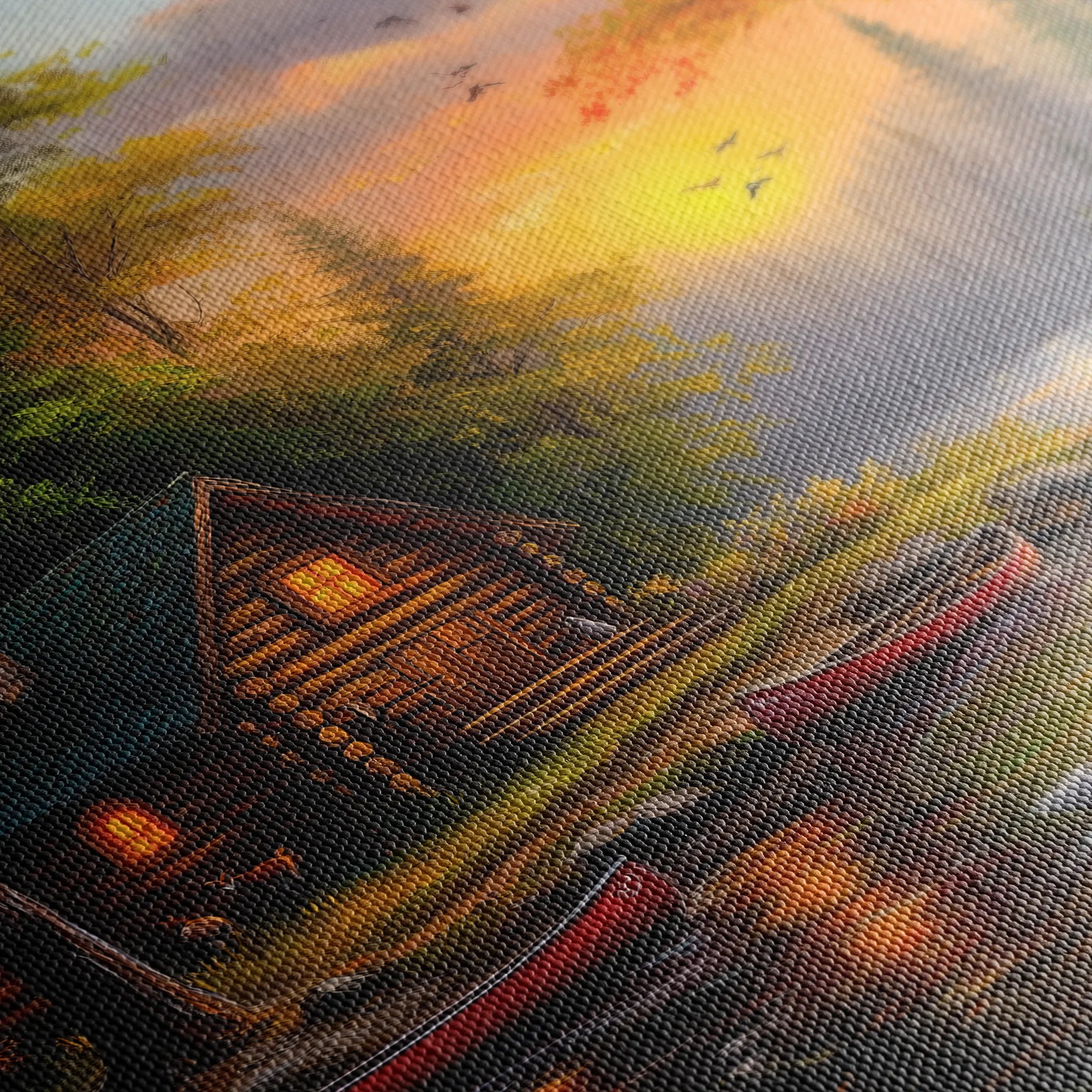 Landscape 161 Canvas Art 60 x 40 cm / Black