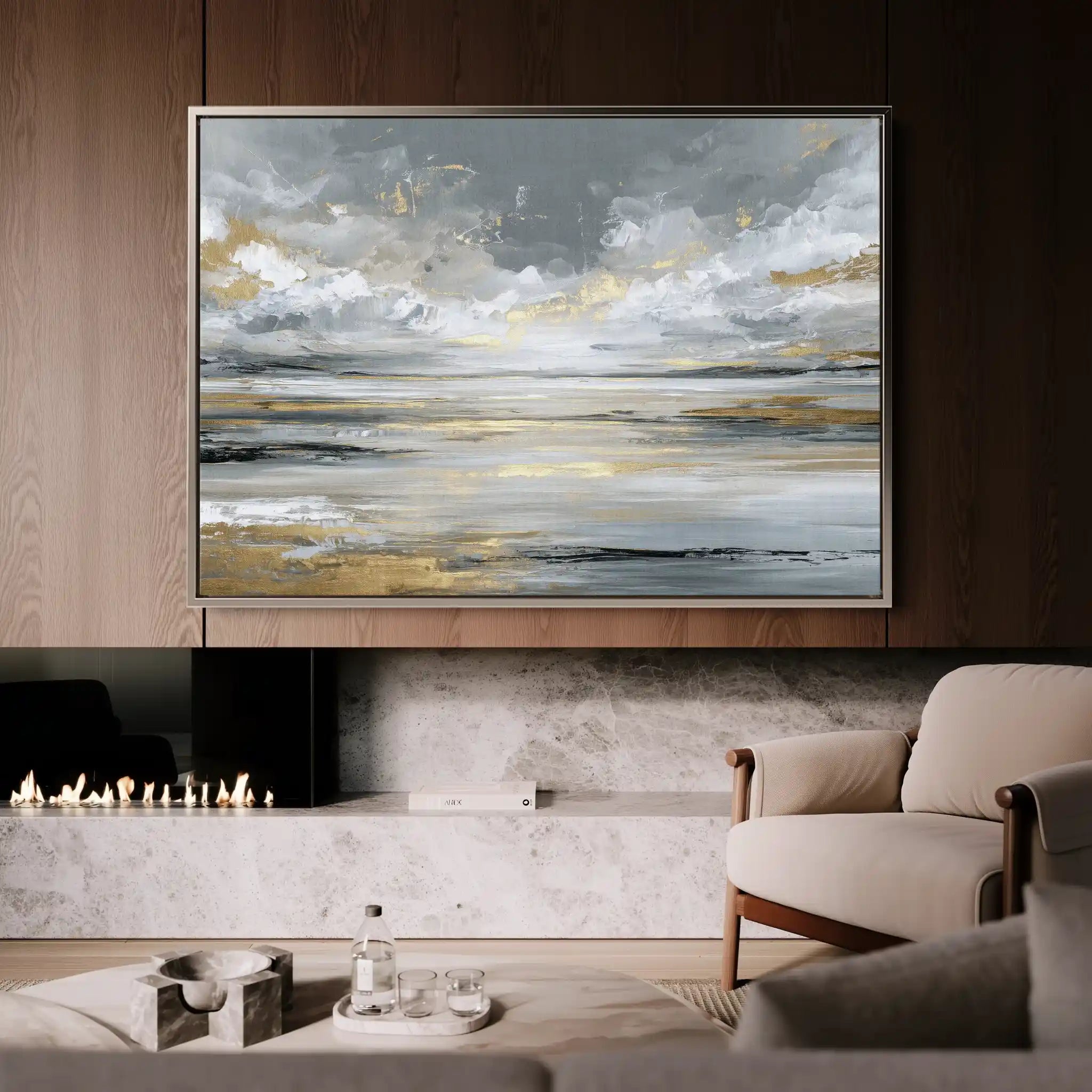 Abstract 1614 Canvas Art 60 x 40 cm / Black