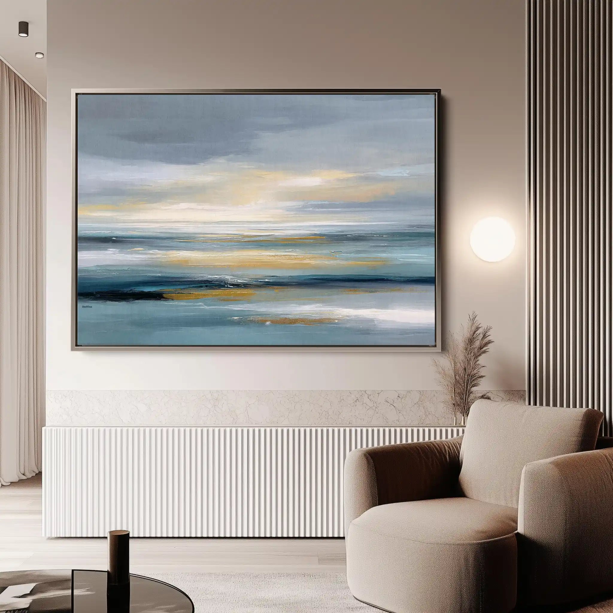 Abstract 1619 Canvas Art 60 x 40 cm / Black