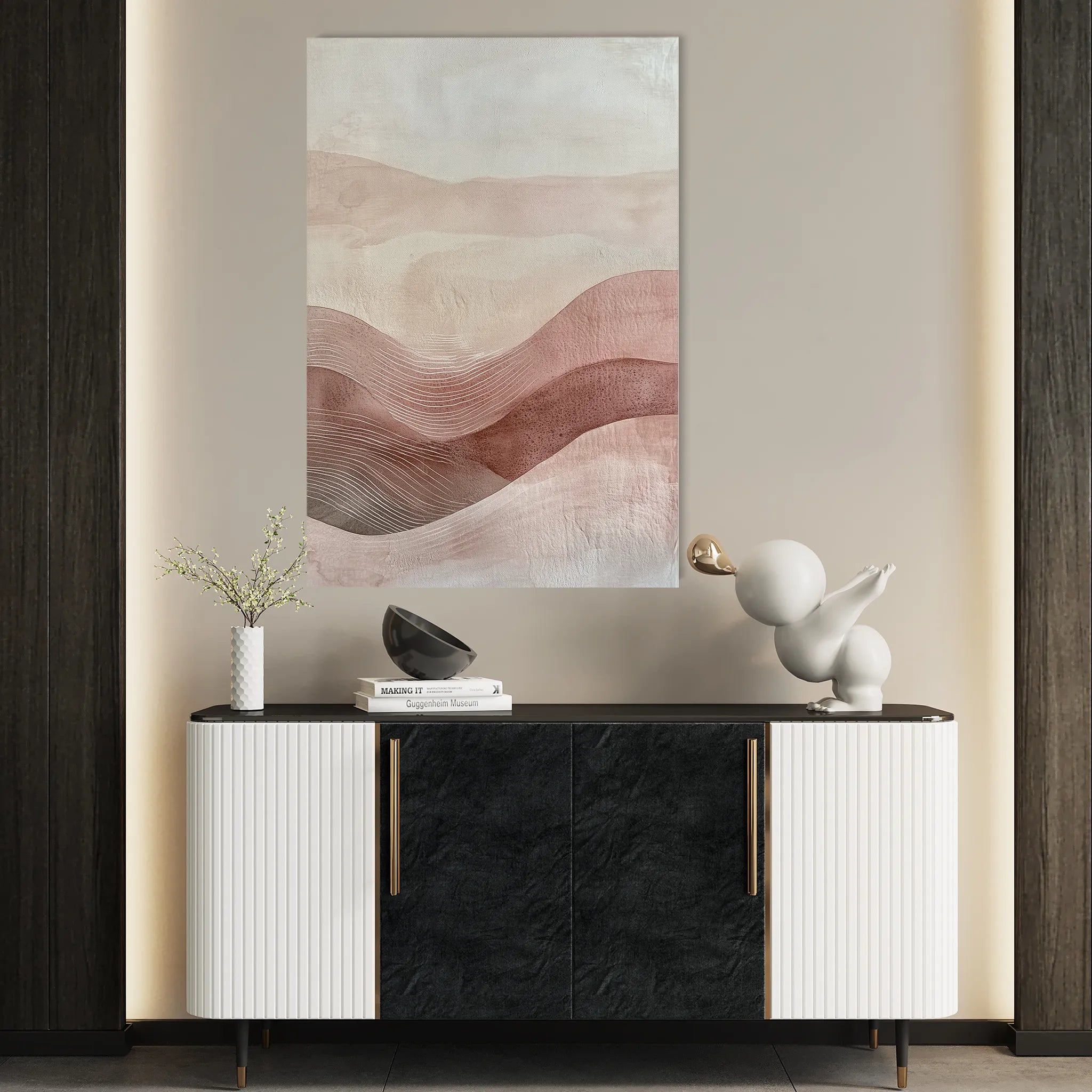 Boho 162 Canvas Art 60 x 40 cm / Black