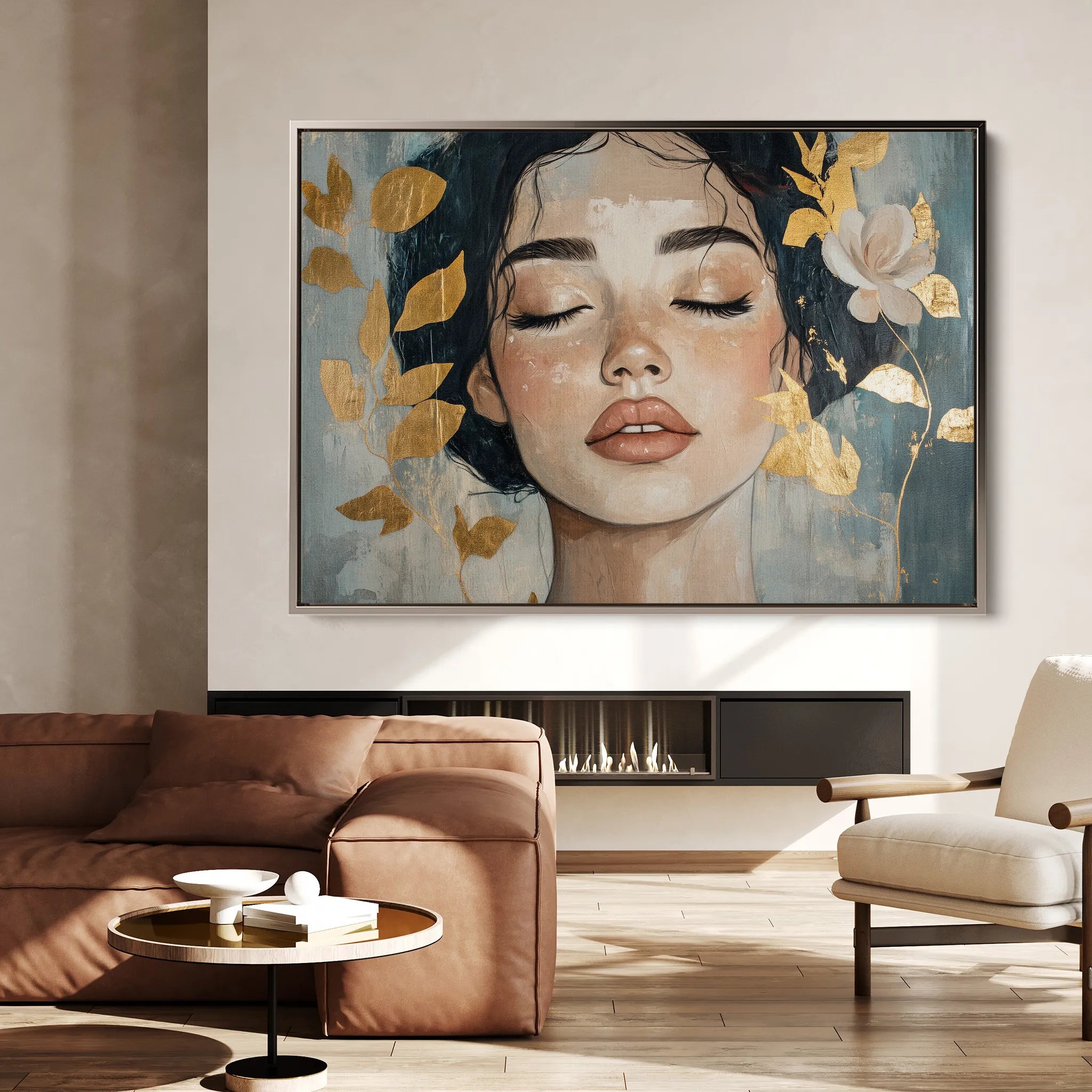 Portrait 162 Canvas Art 60 x 40 cm / Black