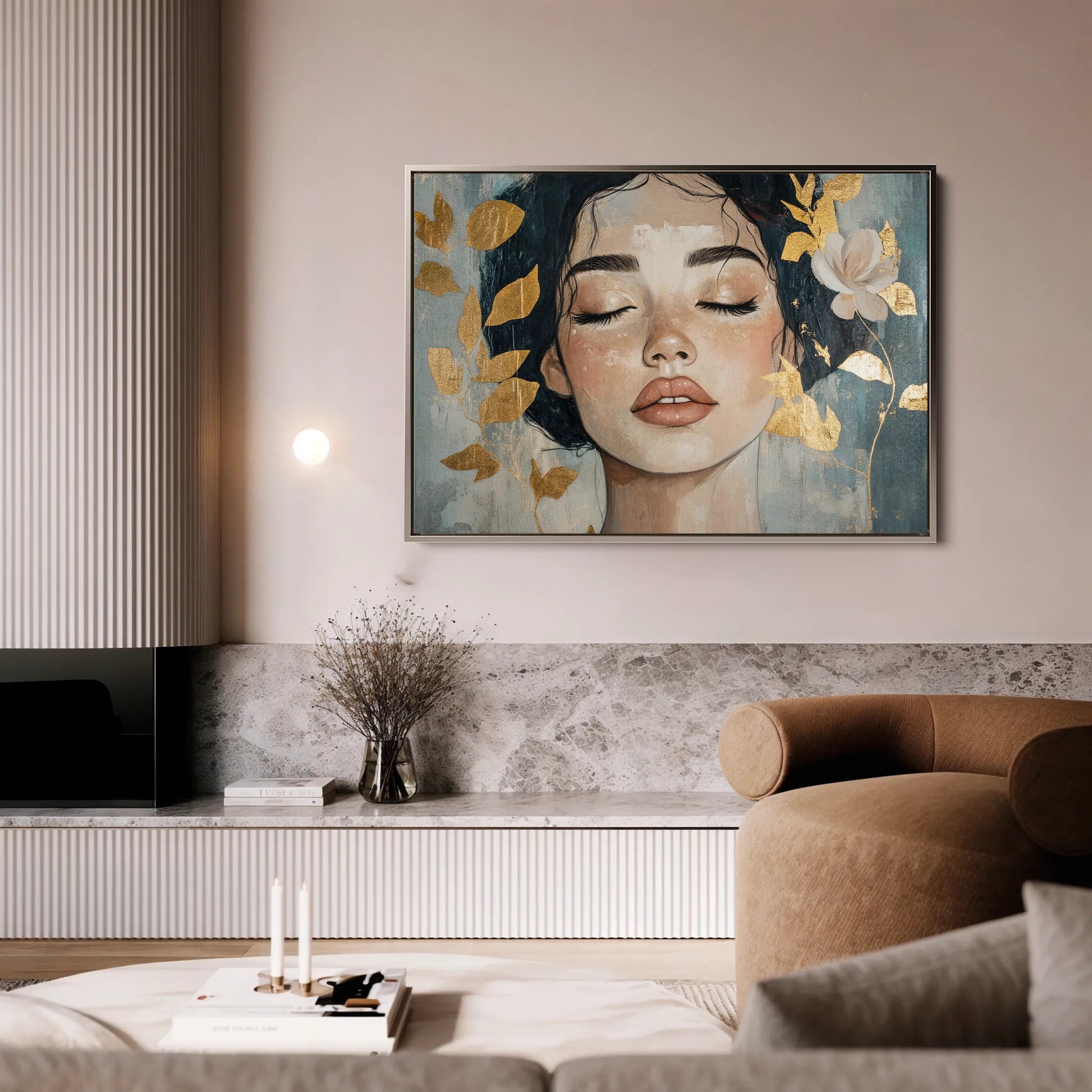 Portrait 162 Canvas Art 60 x 40 cm / Black