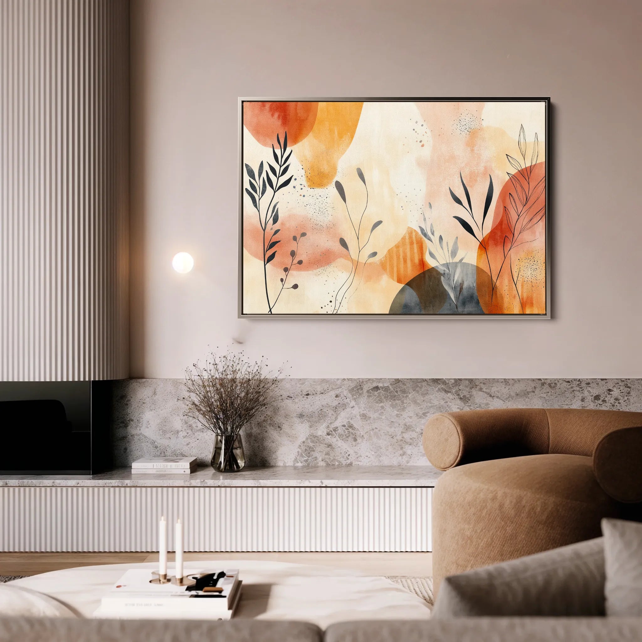 Boho 163 Canvas Art 60 x 40 cm / Black