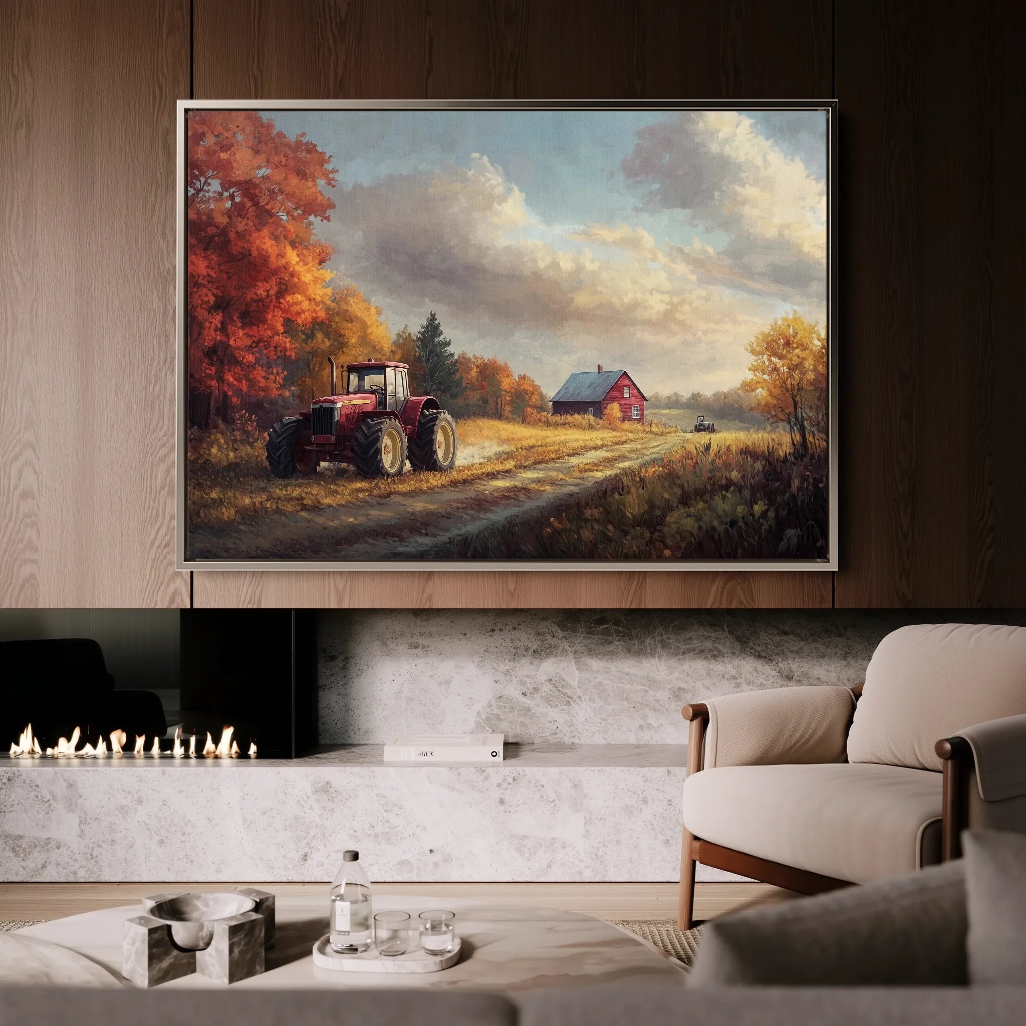 Landscape 163 Canvas Art 60 x 40 cm / Black