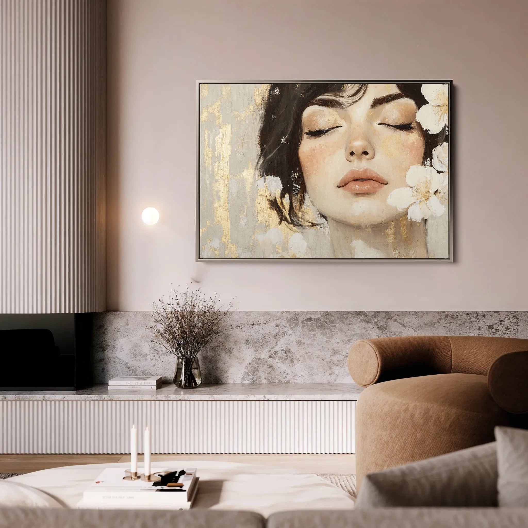 Portrait 163 Canvas Art 60 x 40 cm / Black