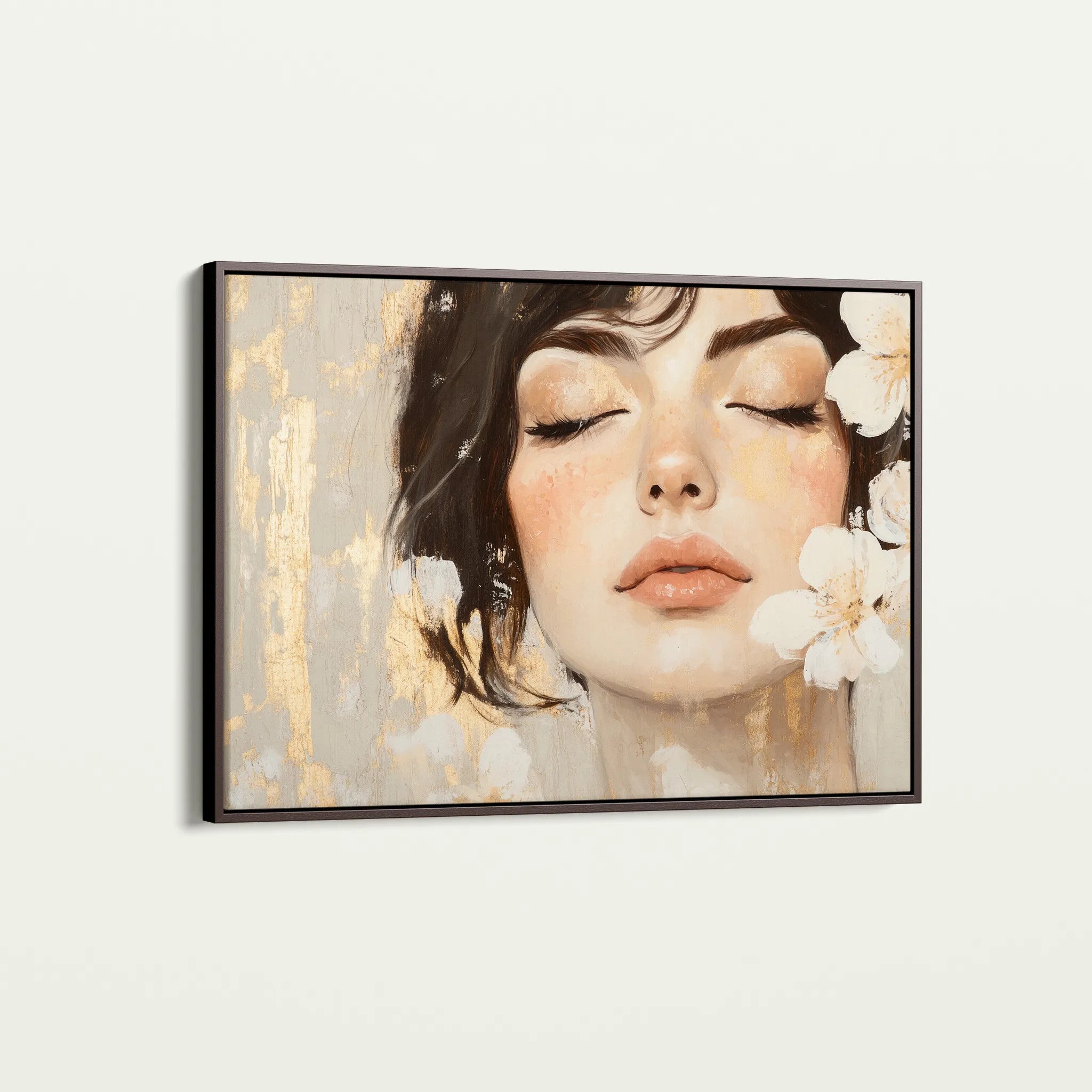 Portrait 163 Canvas Art 60 x 40 cm / Black