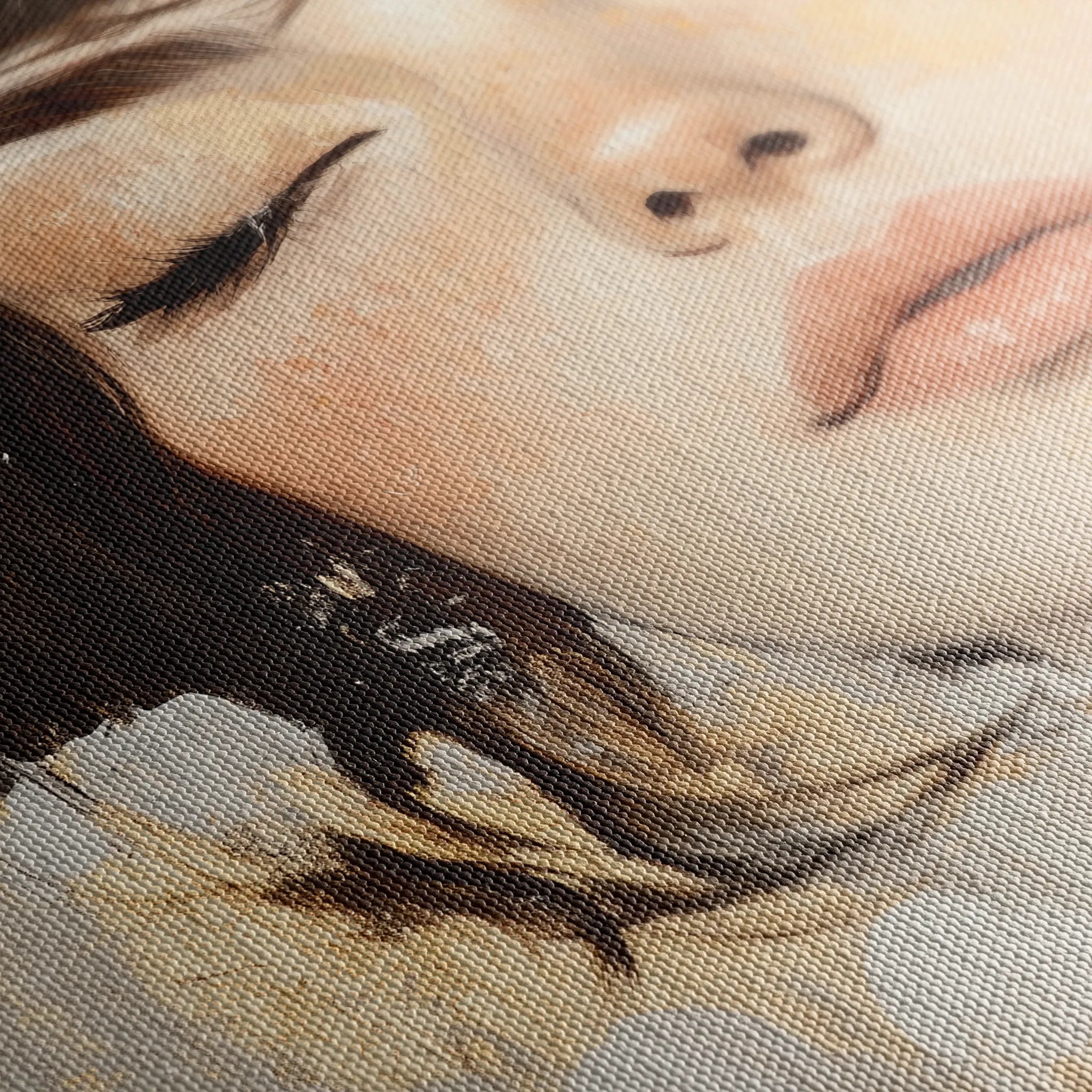 Portrait 163 Canvas Art 60 x 40 cm / Black