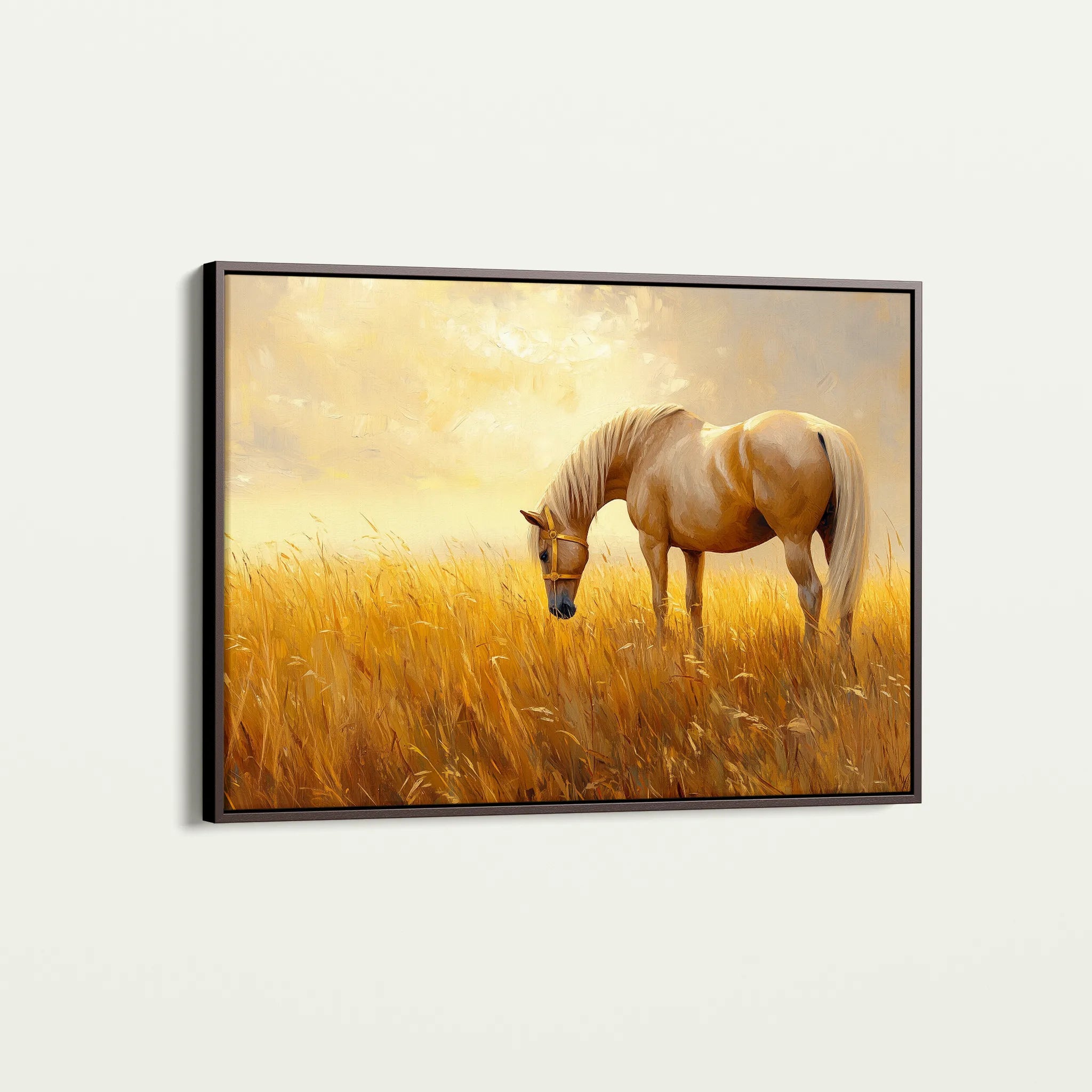 Horses 164 Canvas Art 60 x 40 cm / Black