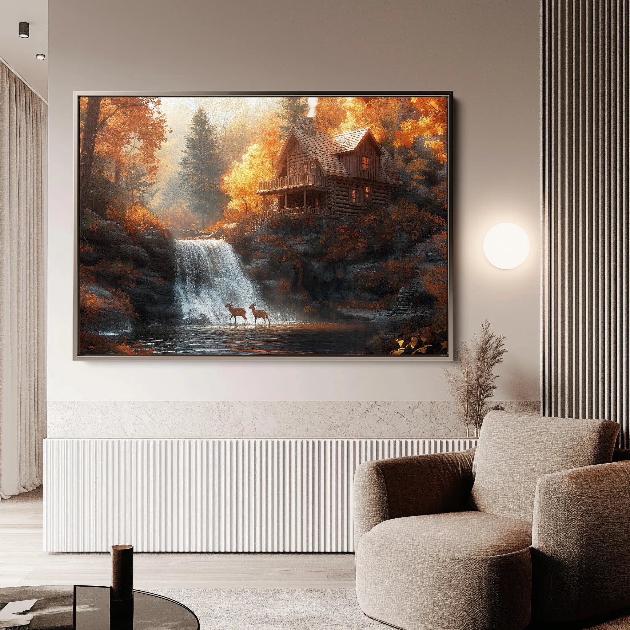 Landscape 164 Canvas Art 60 x 40 cm / Black