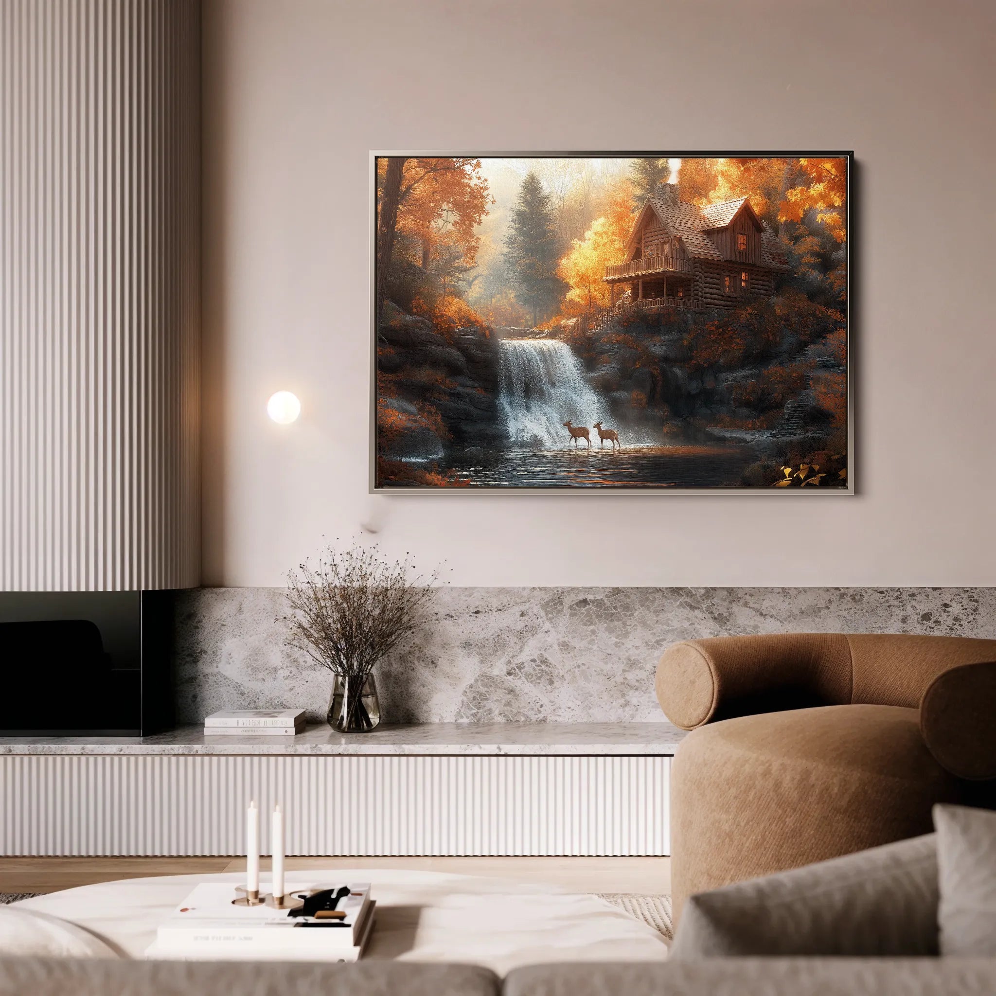 Landscape 164 Canvas Art 60 x 40 cm / Black