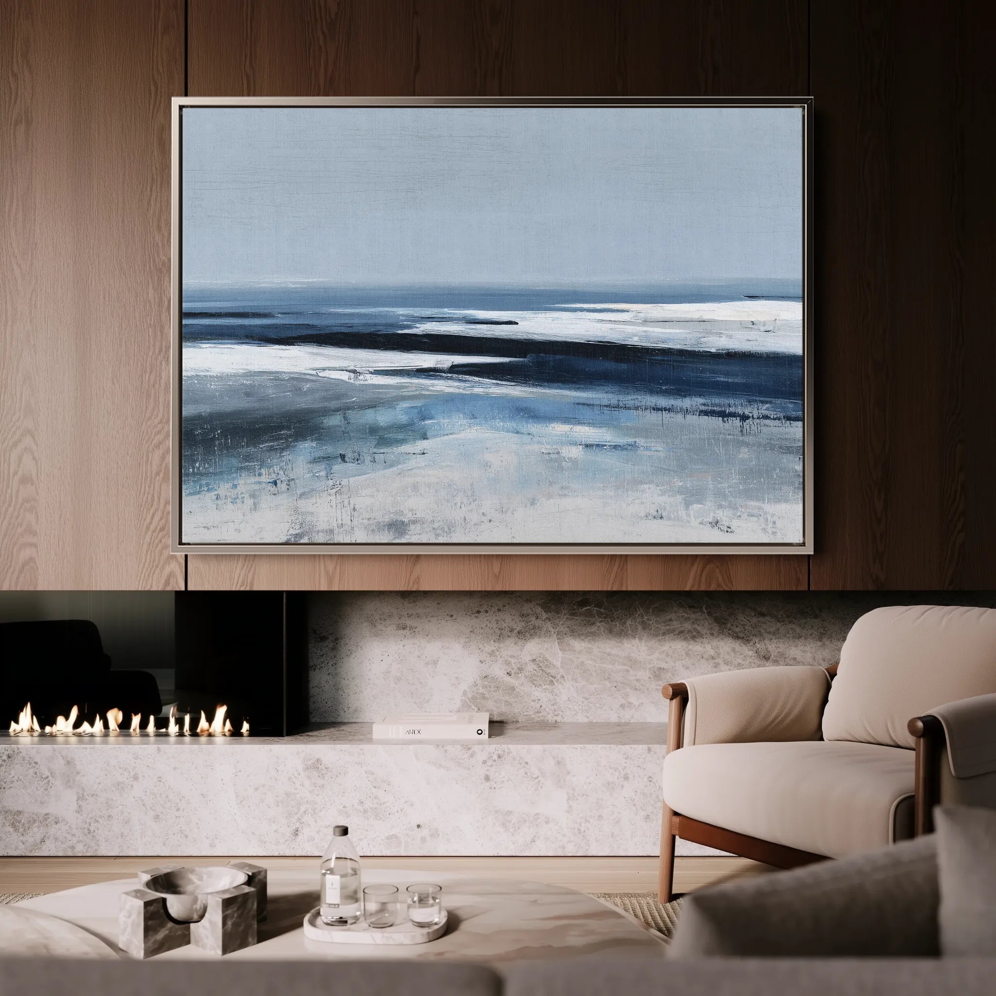 Abstract 1642 Canvas Art 60 x 40 cm / Black