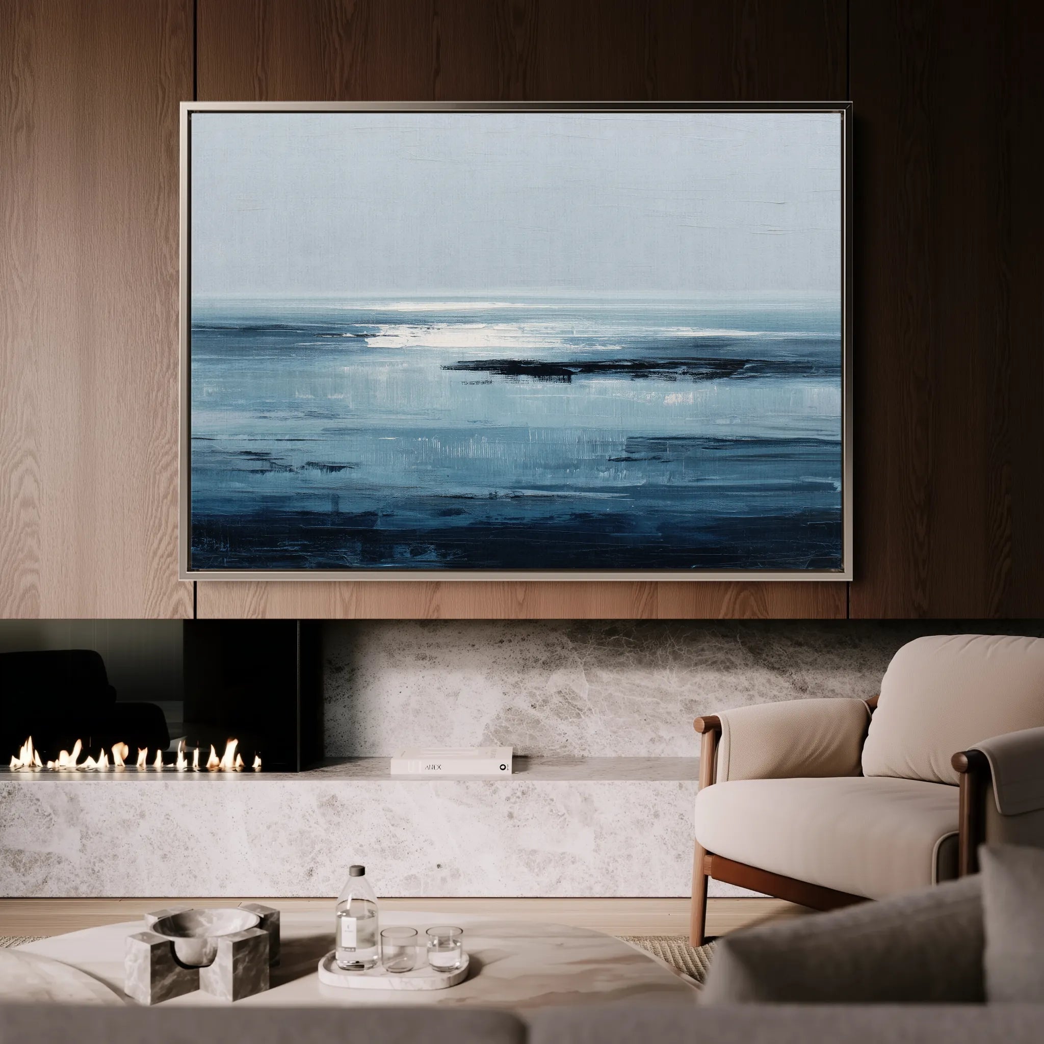 Abstract 1644 Canvas Art 60 x 40 cm / Black