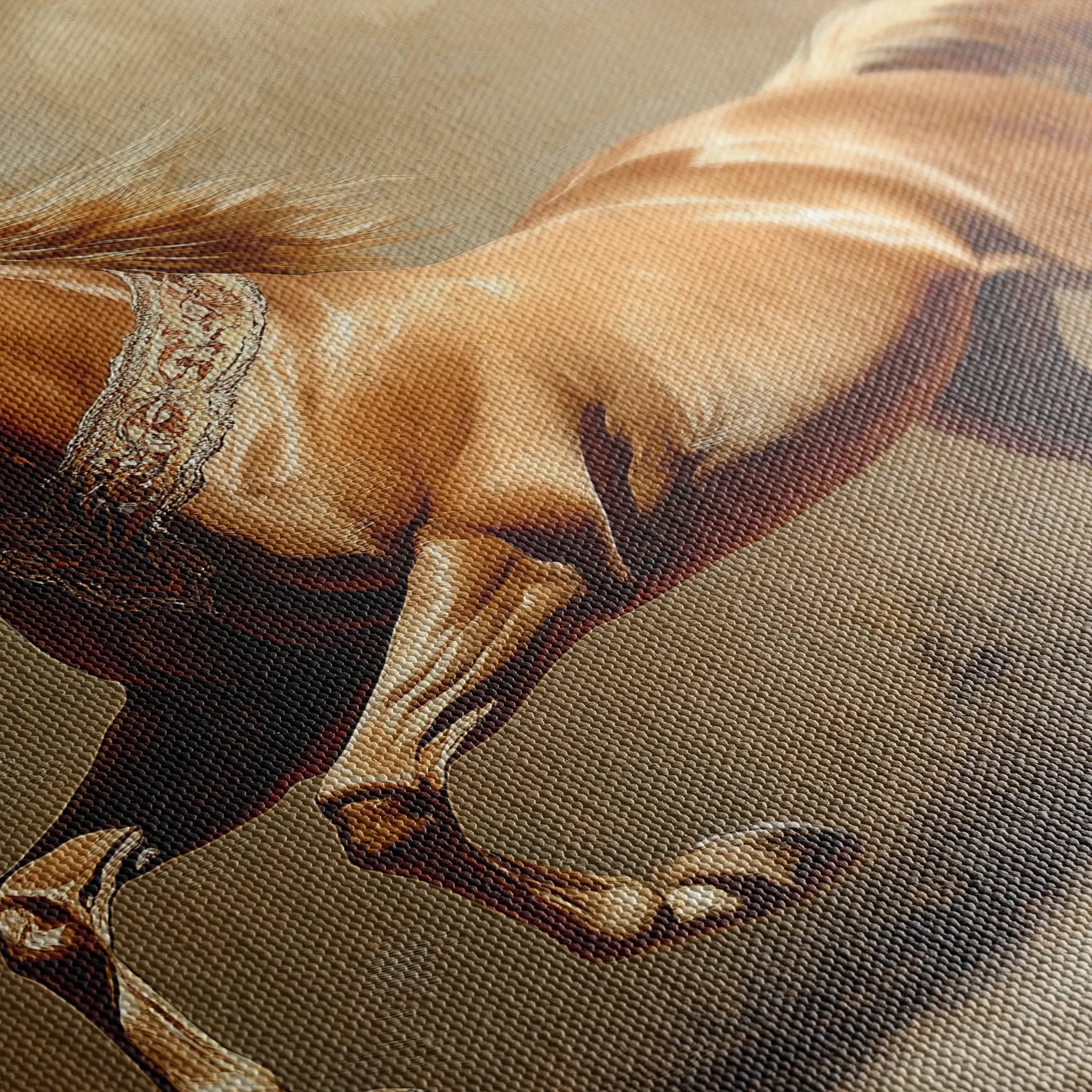 Horses 165 Canvas Art 60 x 40 cm / Black