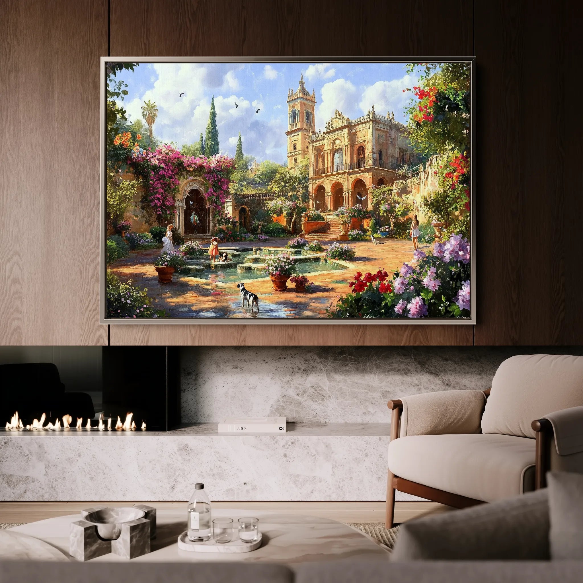 Landscape 165 Canvas Art 60 x 40 cm / Black