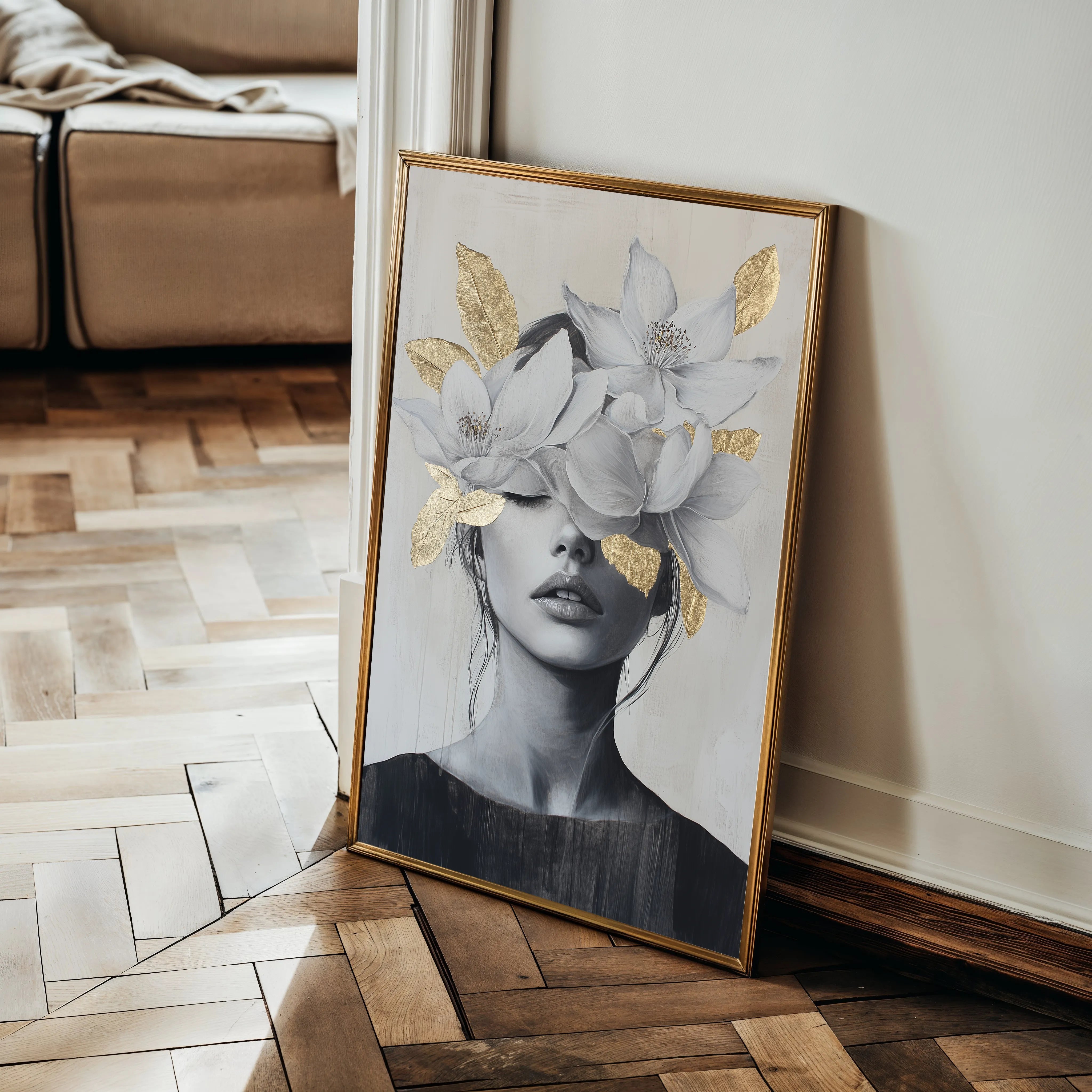 Portrait 165 Canvas Art 60 x 40 cm / Black