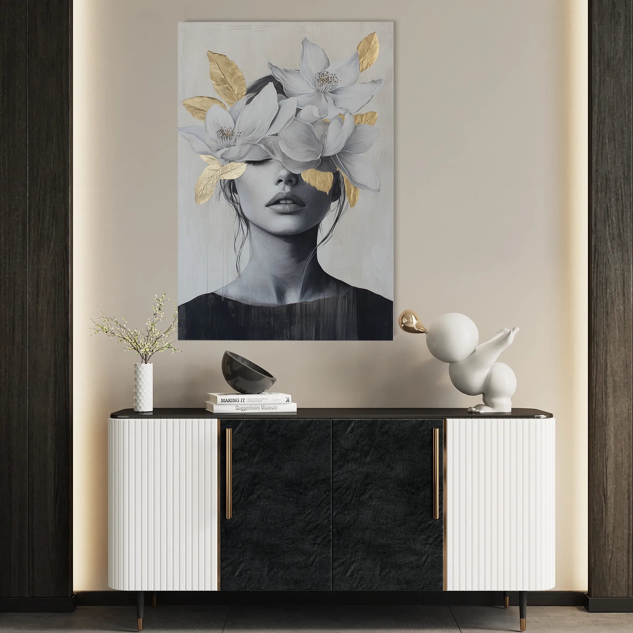 Portrait 165 Canvas Art 60 x 40 cm / Black