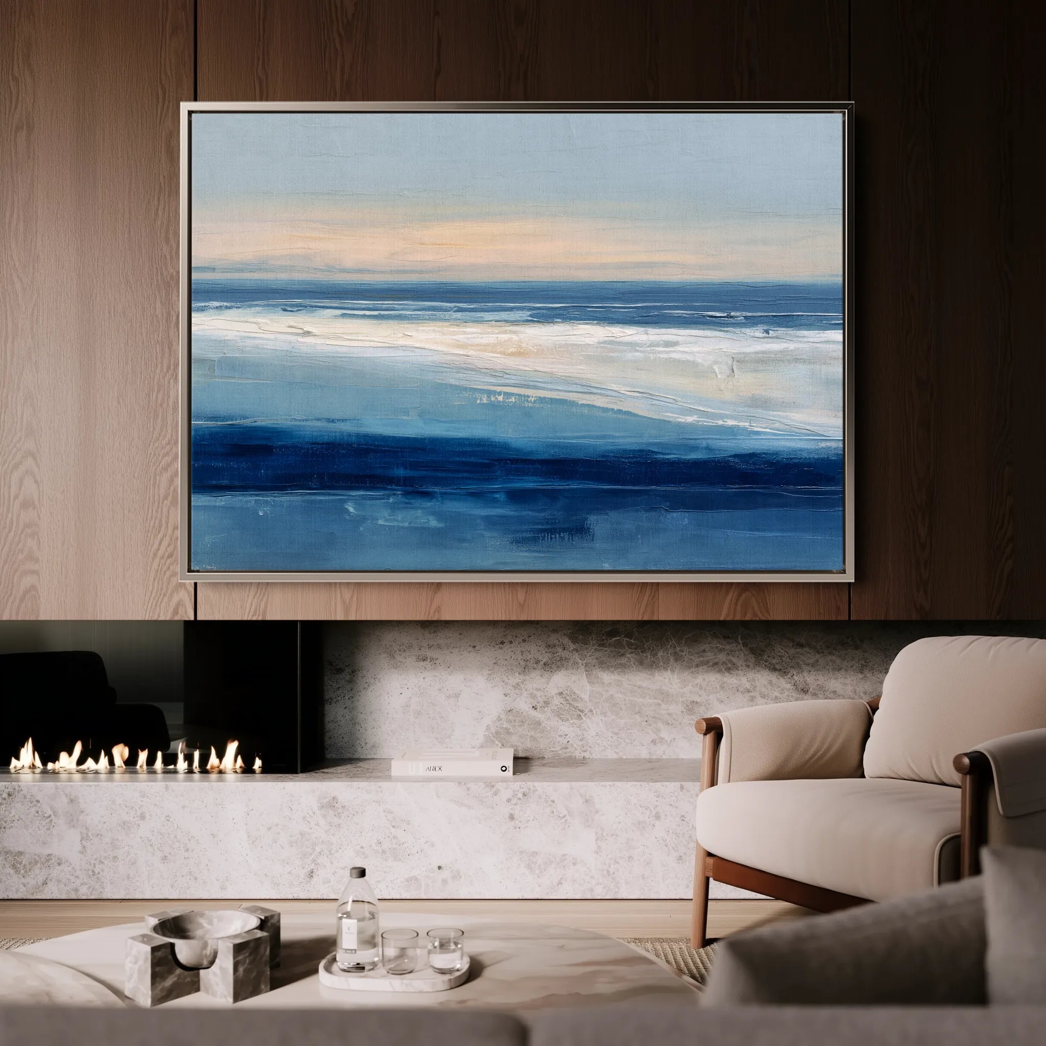 Abstract 1653 Canvas Art 60 x 40 cm / Black