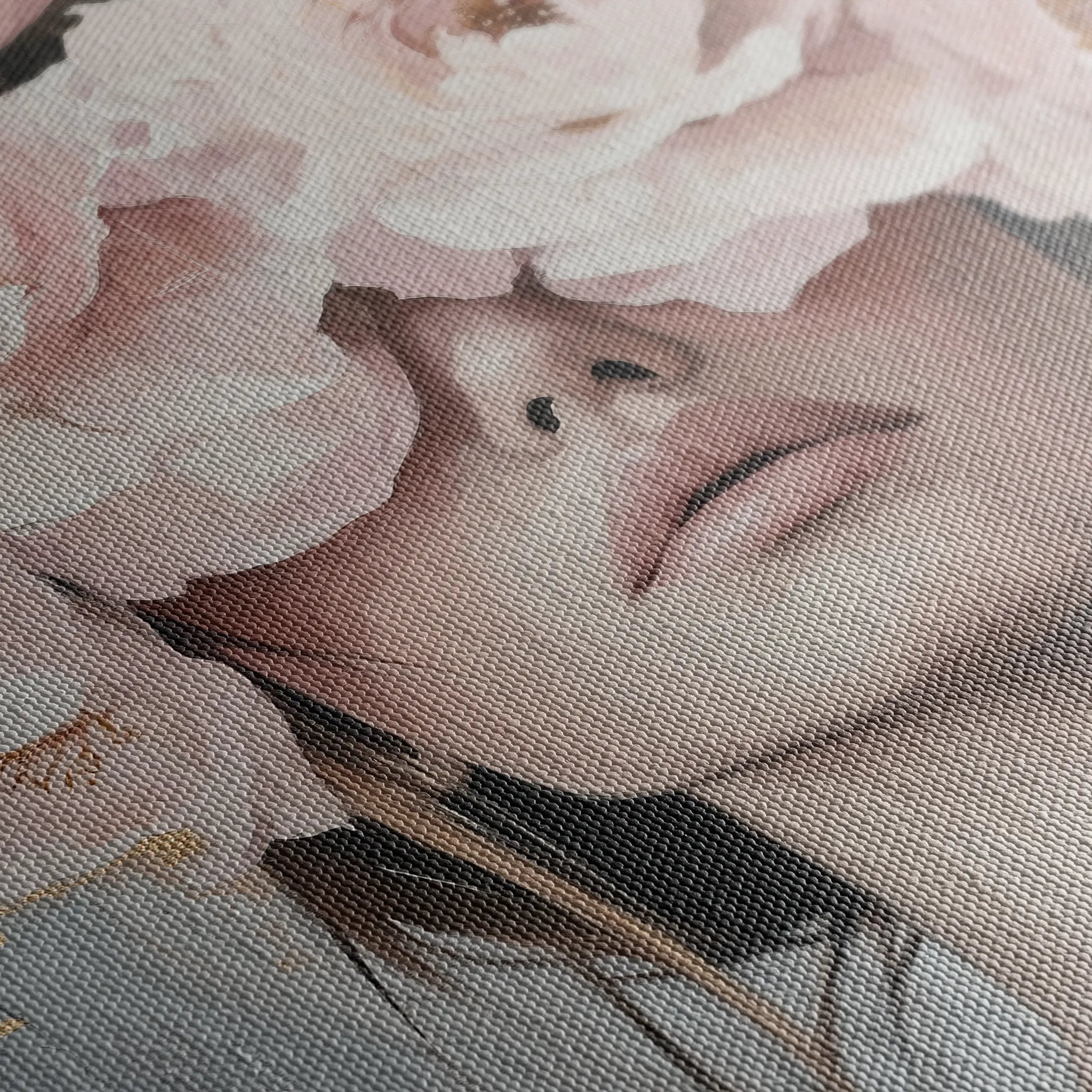 Portrait 166 Canvas Art 60 x 40 cm / Black