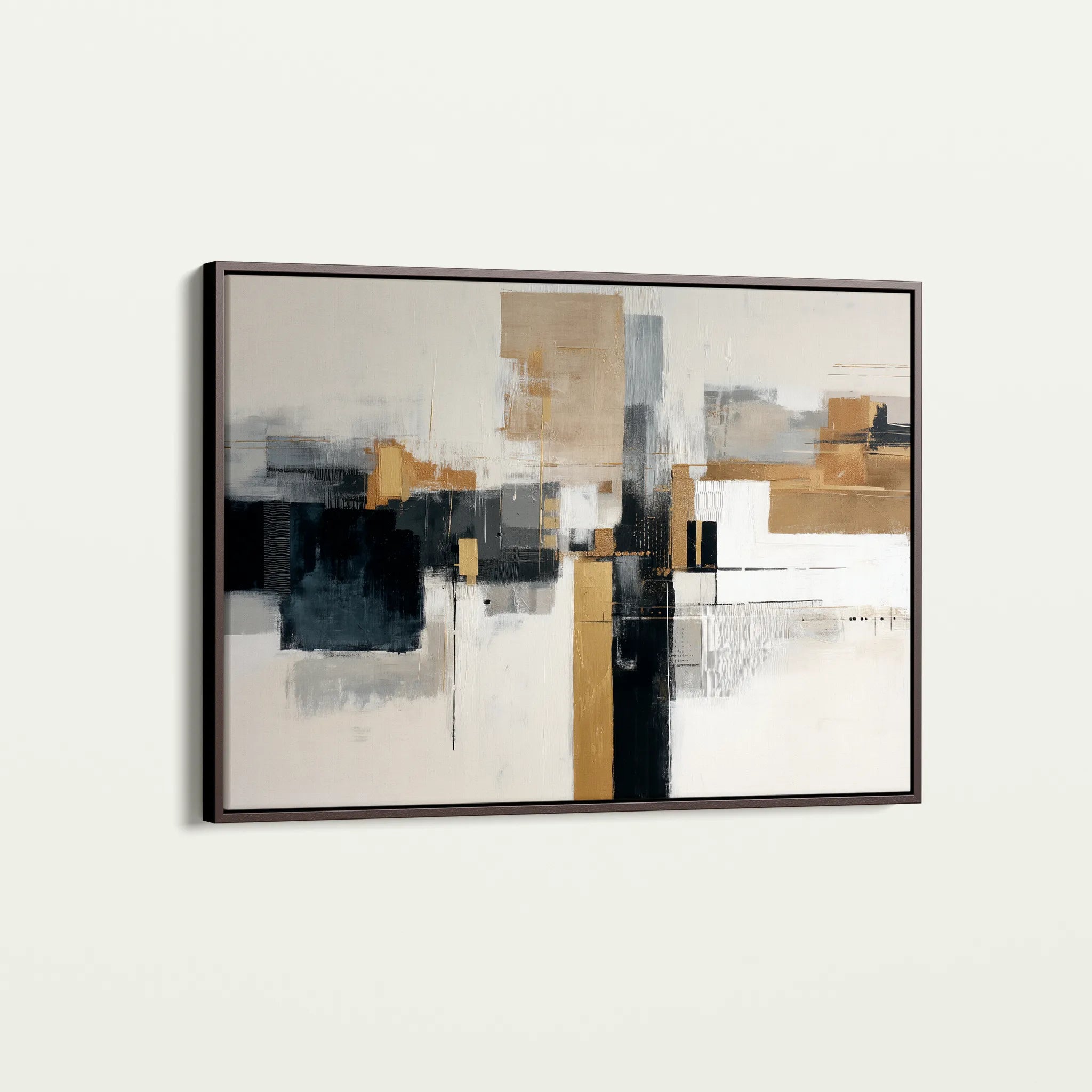 Abstract 1668 Canvas Art 60 x 40 cm / Black