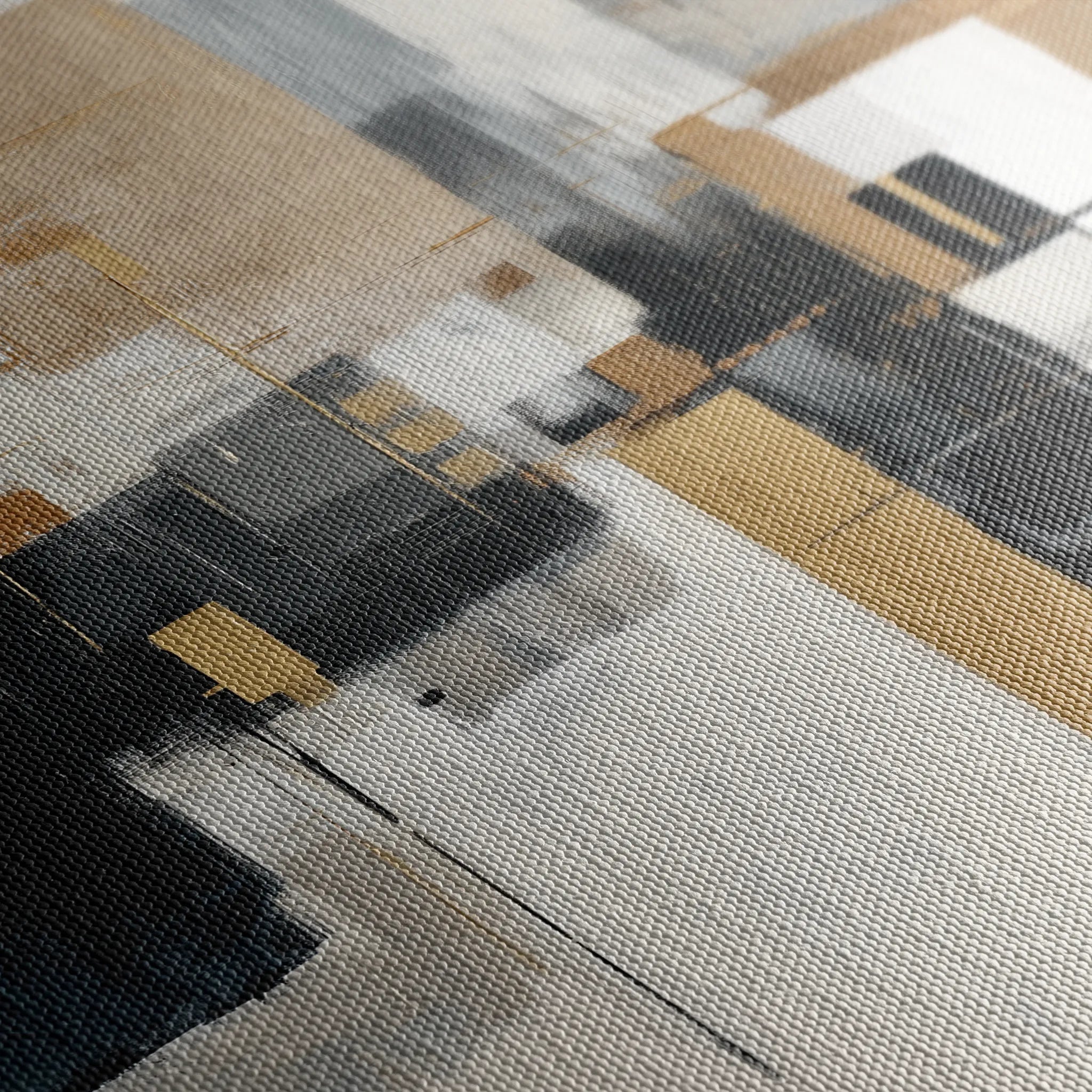 Abstract 1668 Canvas Art 60 x 40 cm / Black