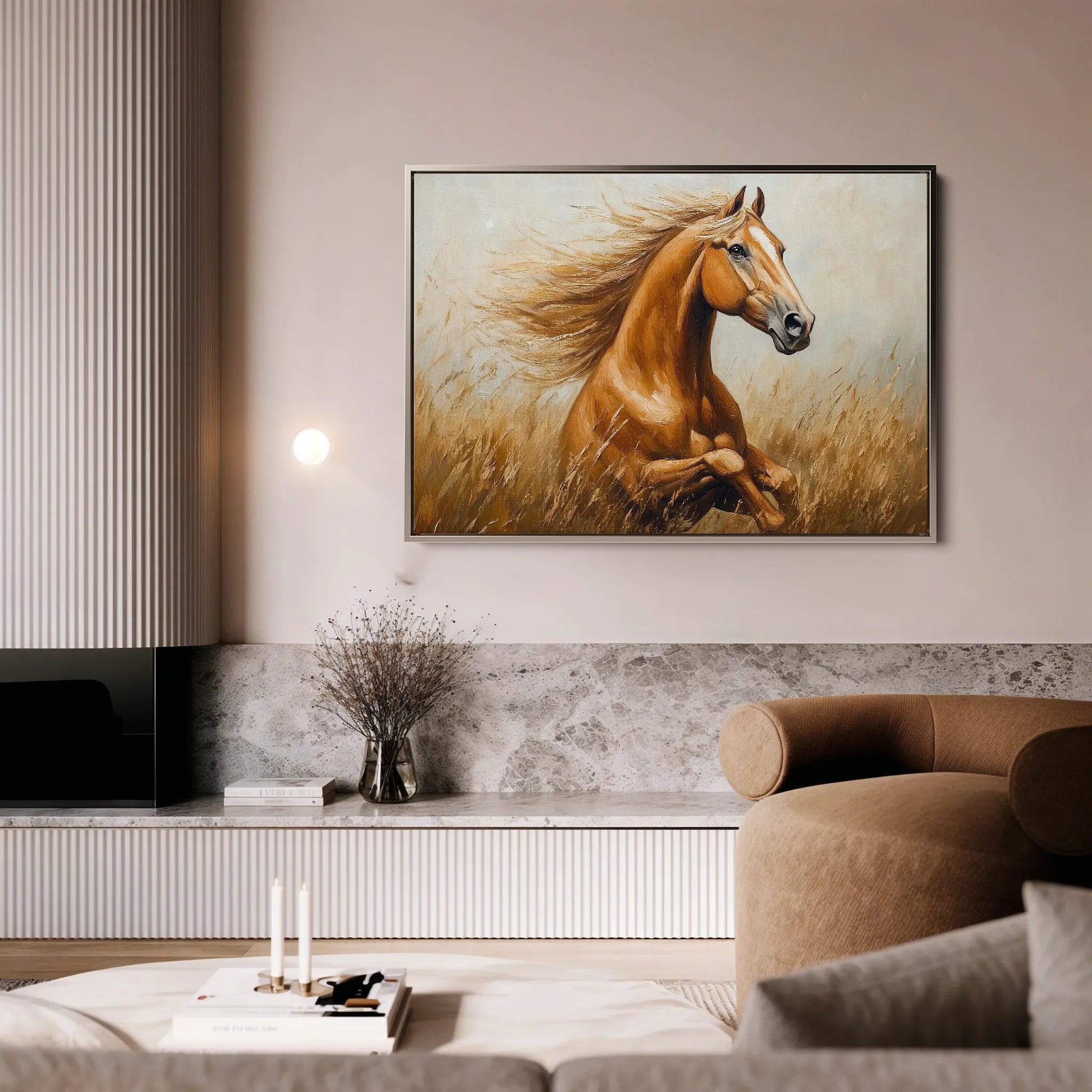 Horses 167 Canvas Art 60 x 40 cm / Black