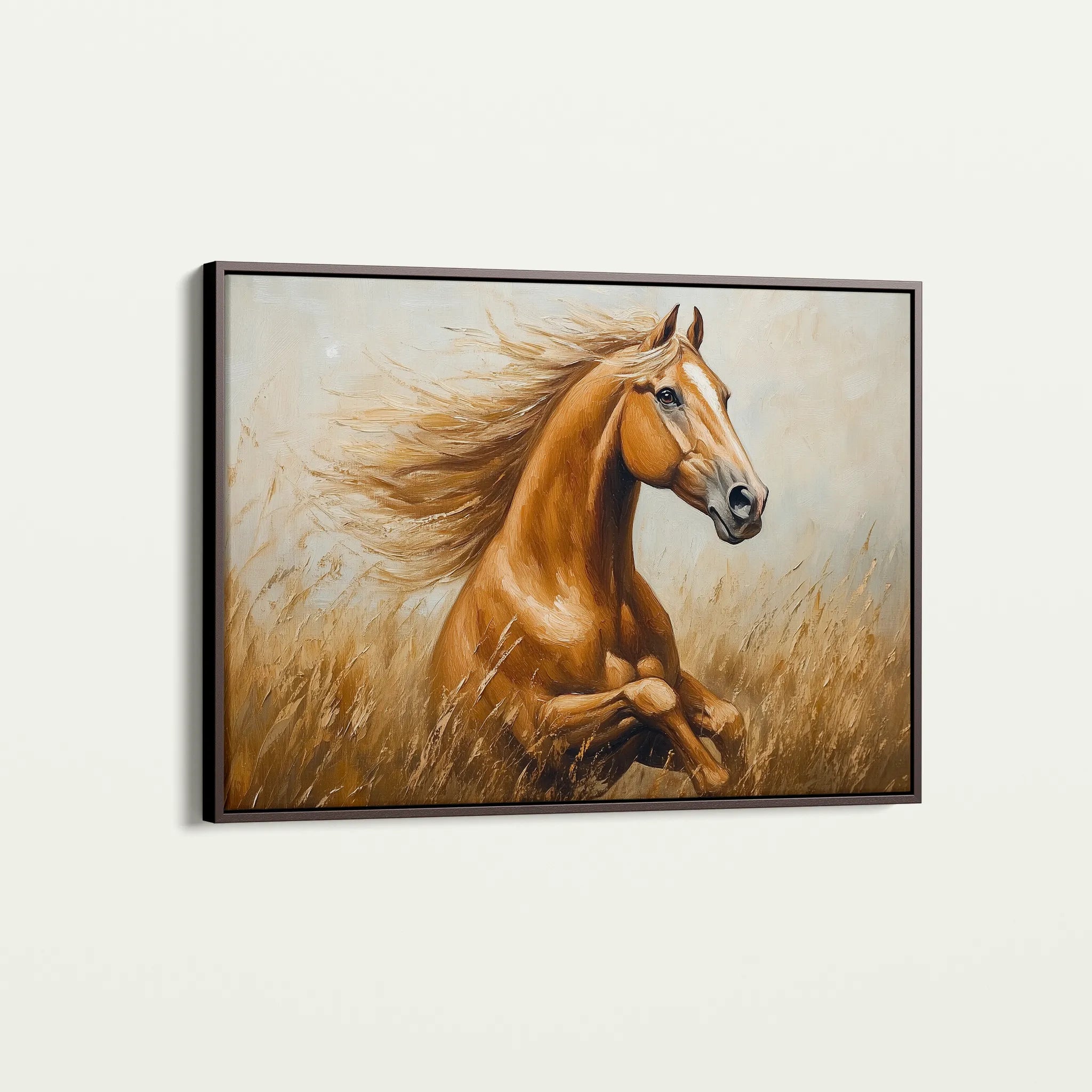 Horses 167 Canvas Art 60 x 40 cm / Black