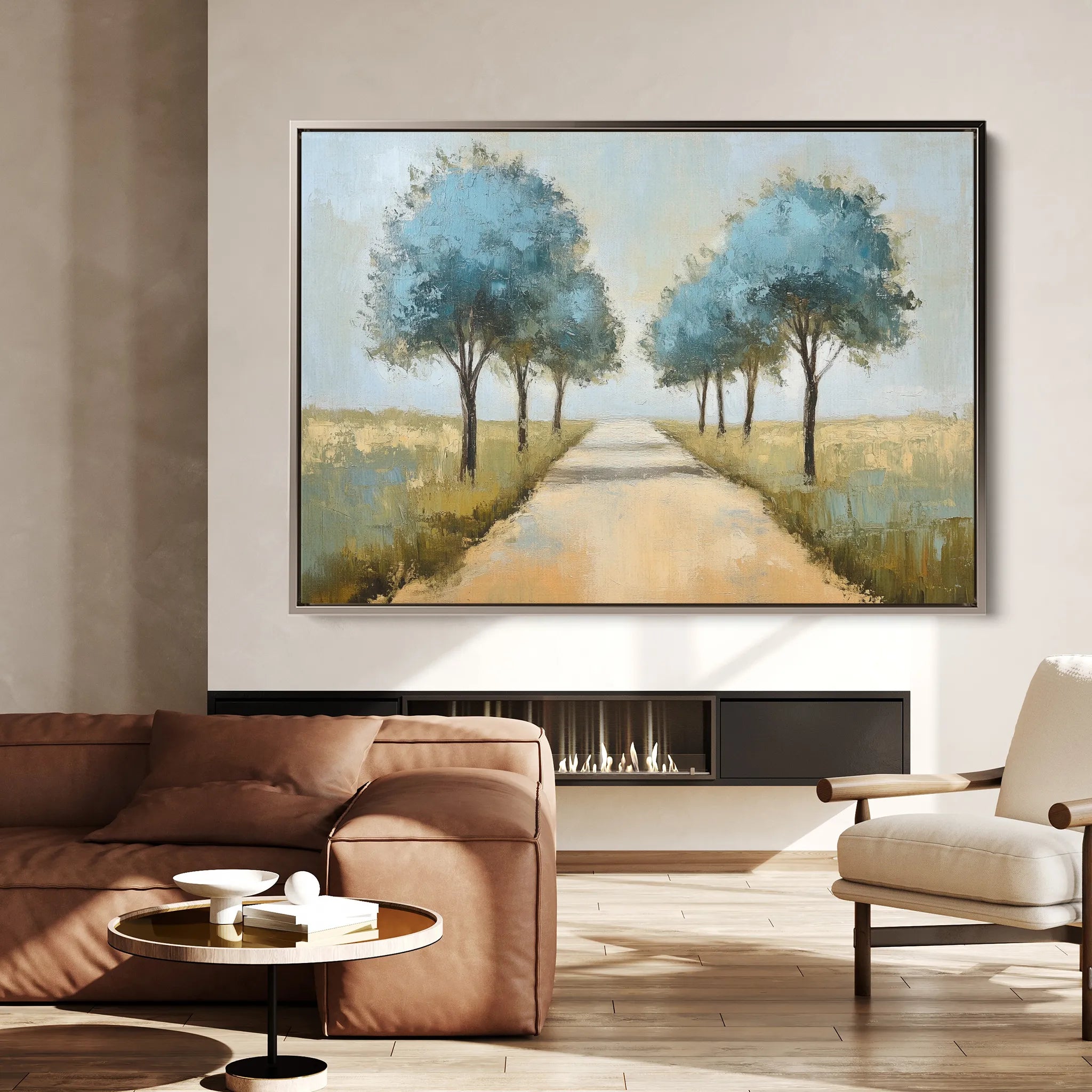 Landscape 167 Canvas Art 60 x 40 cm / Black