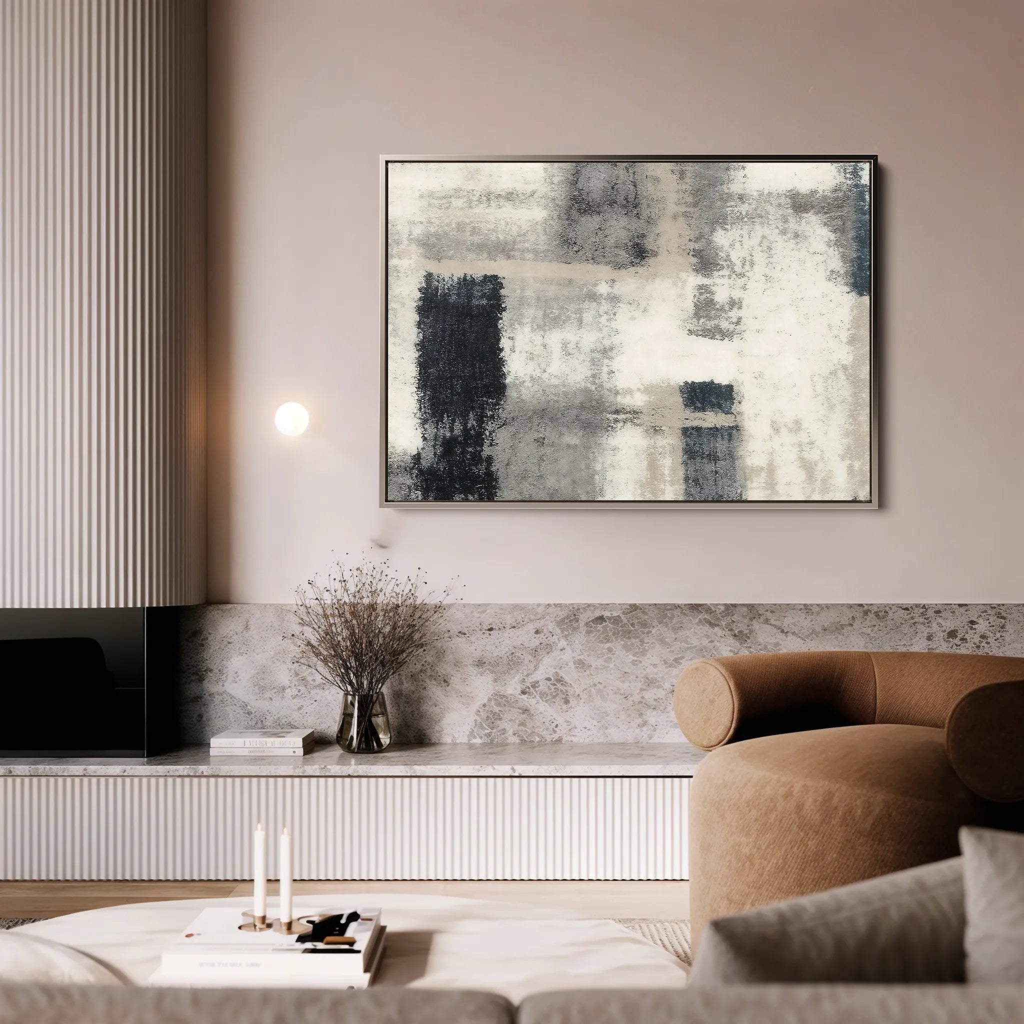Abstract 168 Canvas Art 60 x 40 cm / Black