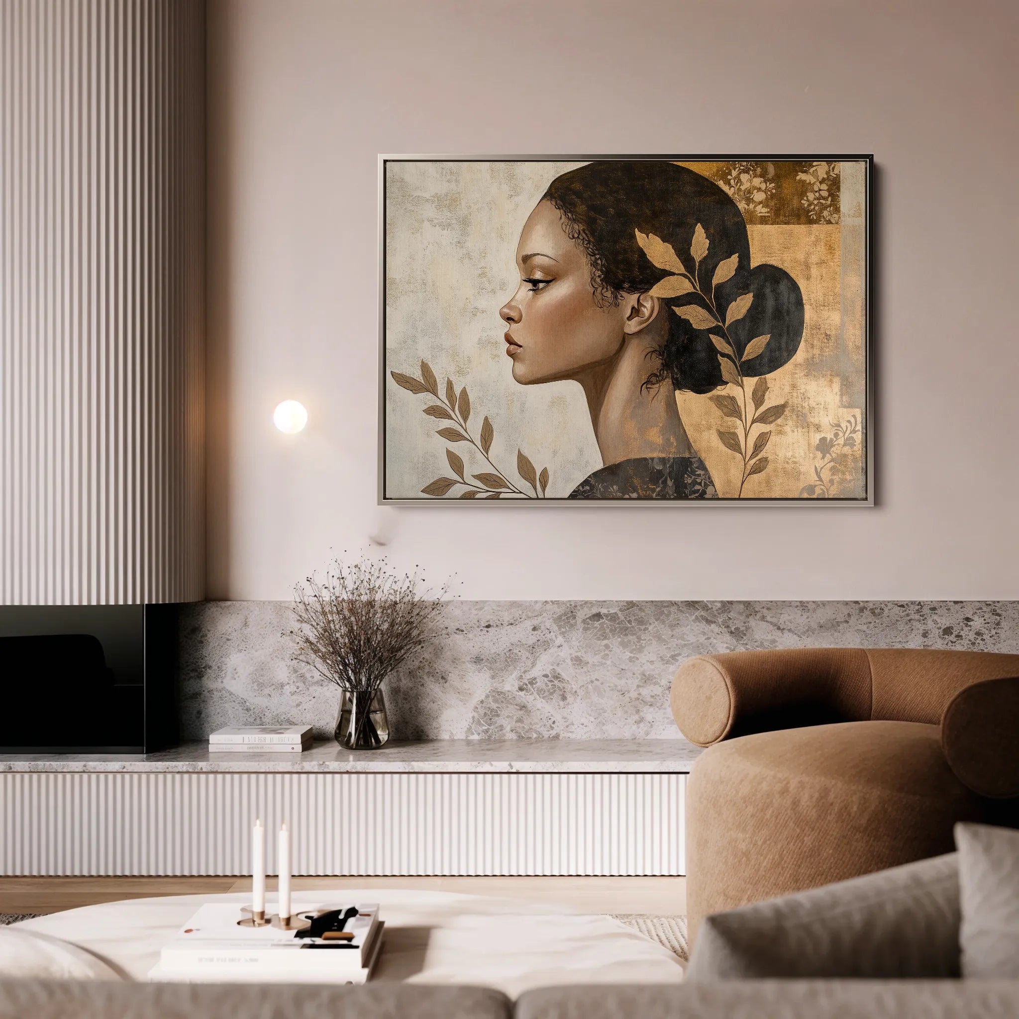 Portrait 168 Canvas Art 60 x 40 cm / Black