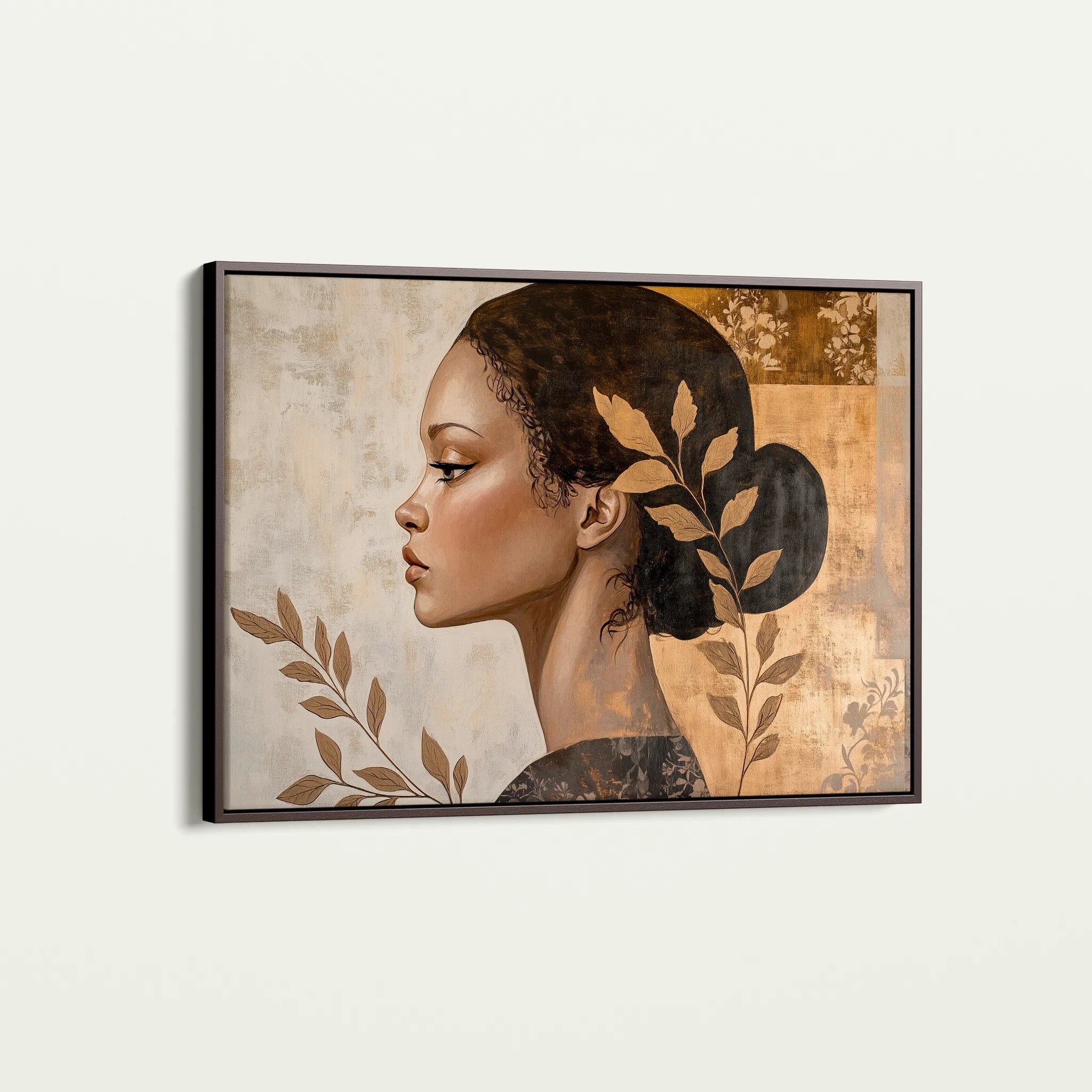 Portrait 168 Canvas Art 60 x 40 cm / Black