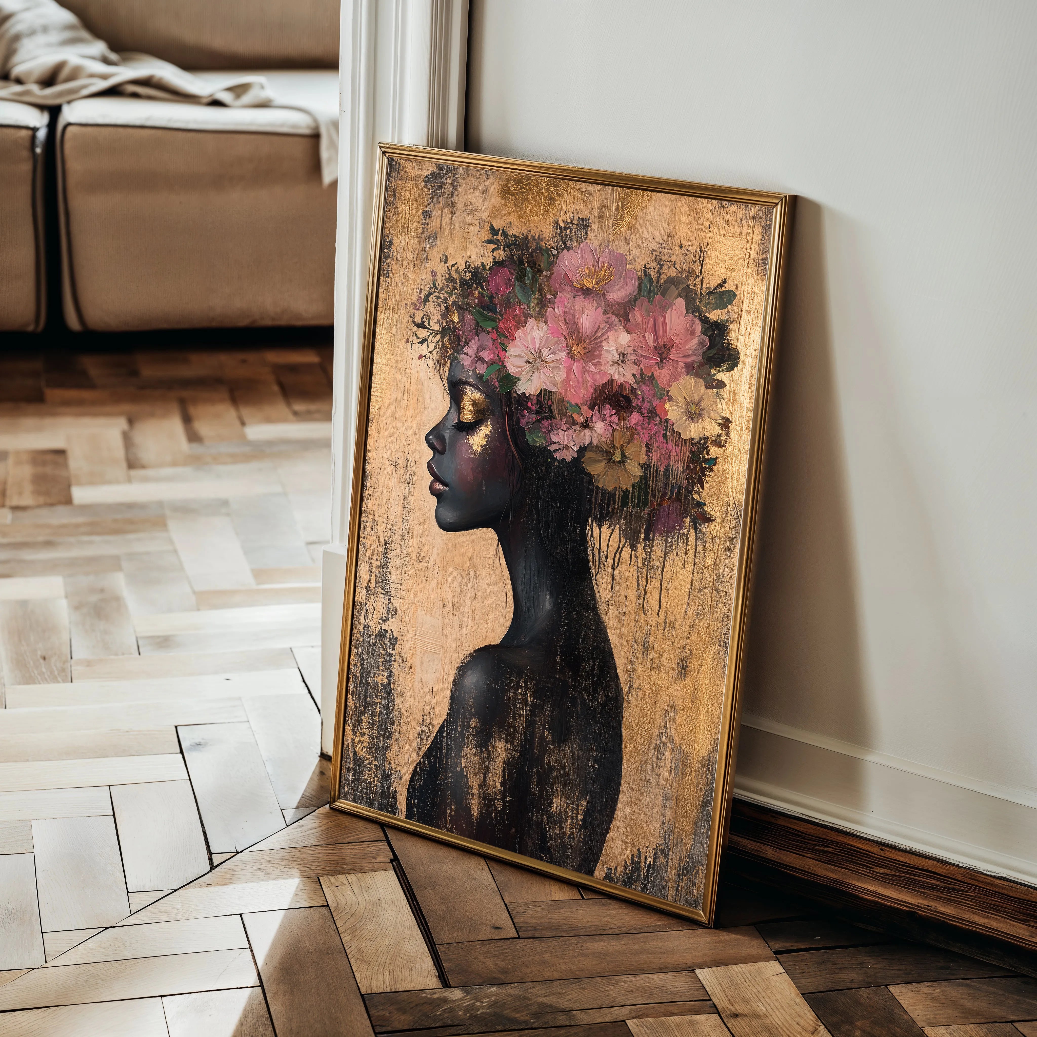 Portrait 169 Canvas Art 60 x 40 cm / Black