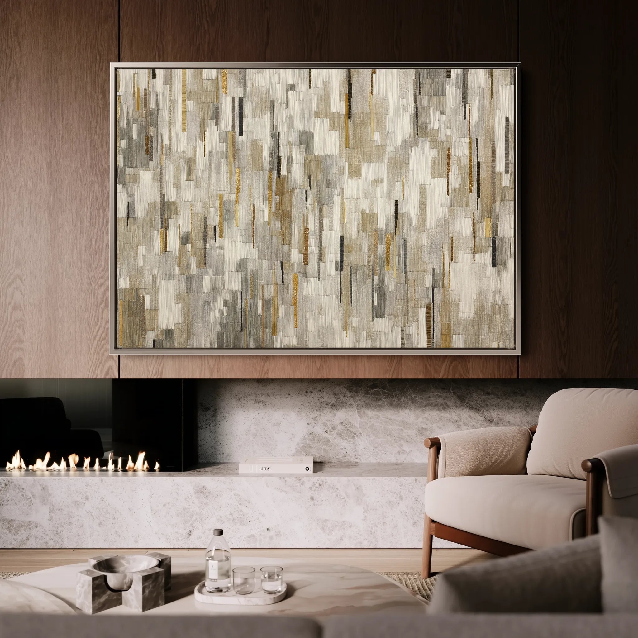 Abstract 1690 Canvas Art 60 x 40 cm / Black